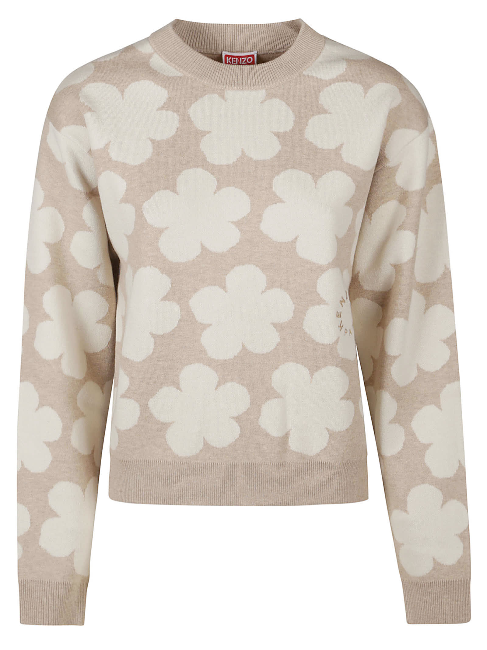 Shop Kenzo Hana Dots Sweater In Beige