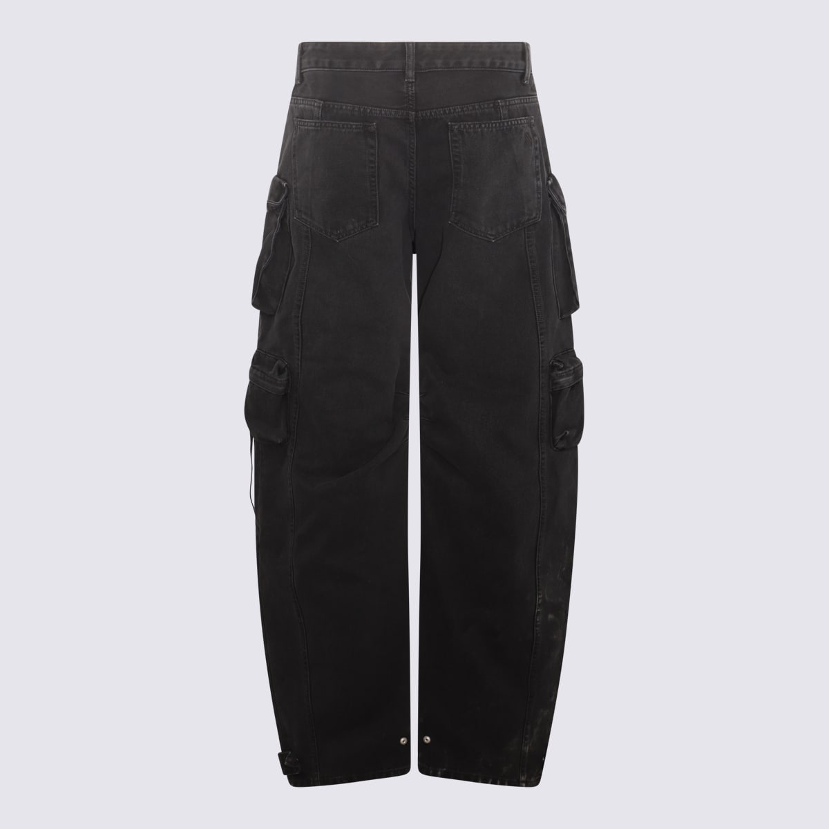 Shop Attico Black Cotton Denim Jeans