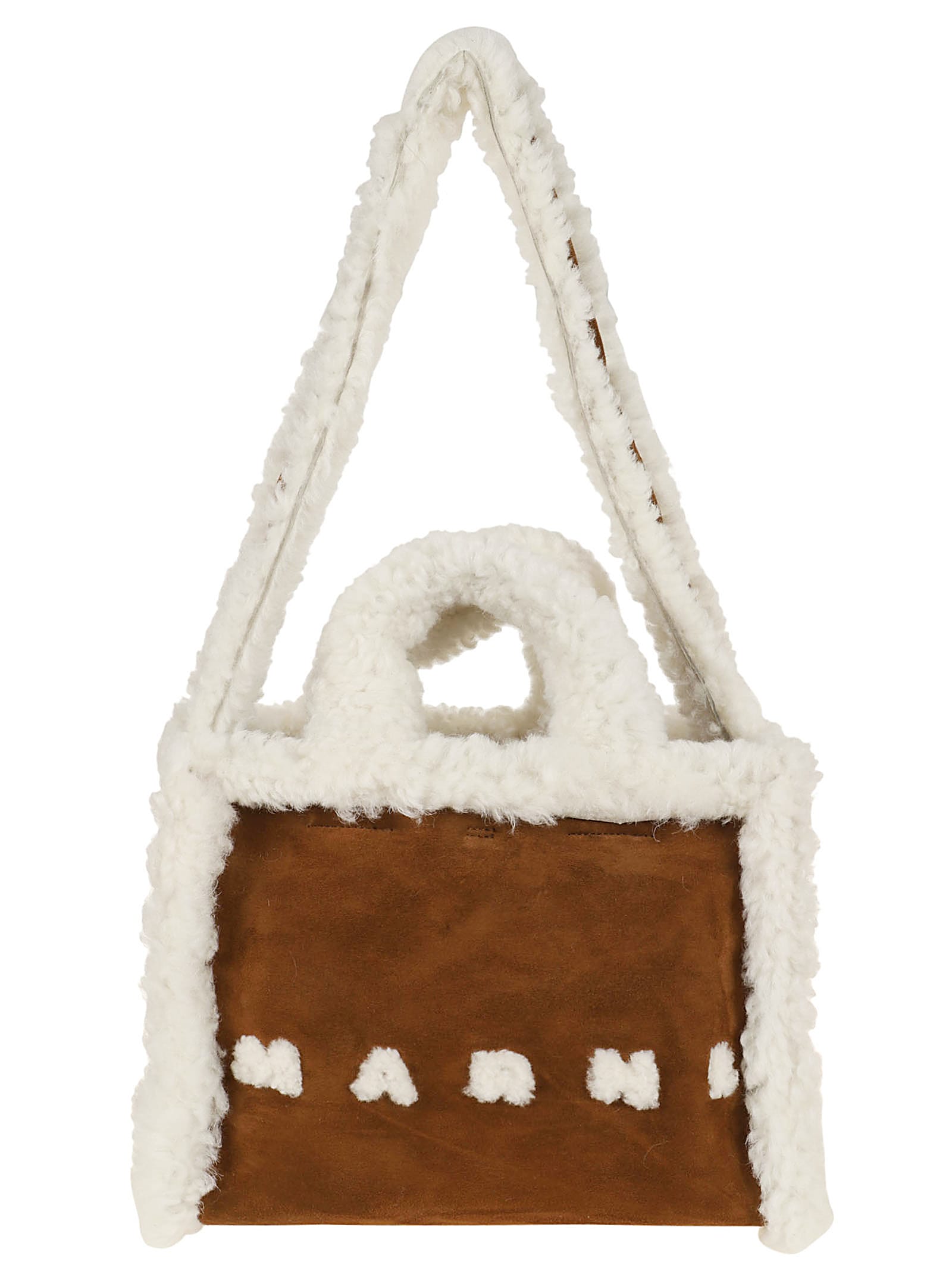 Shop Marni Basket Small In Cinnamon Soft Beige