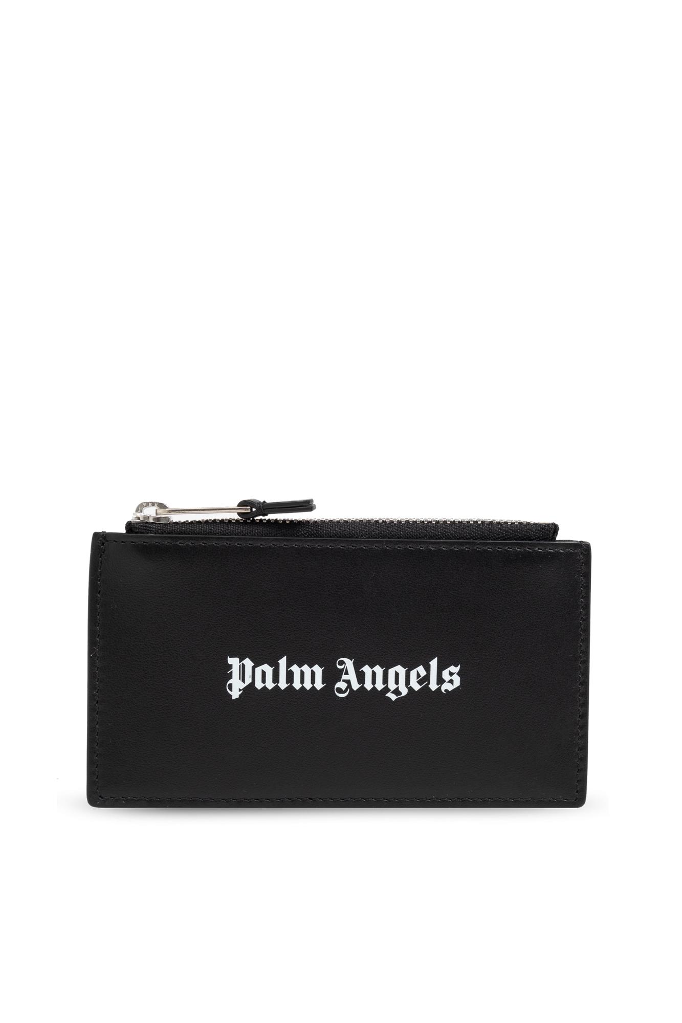 Shop Palm Angels Card Holder In Black/white