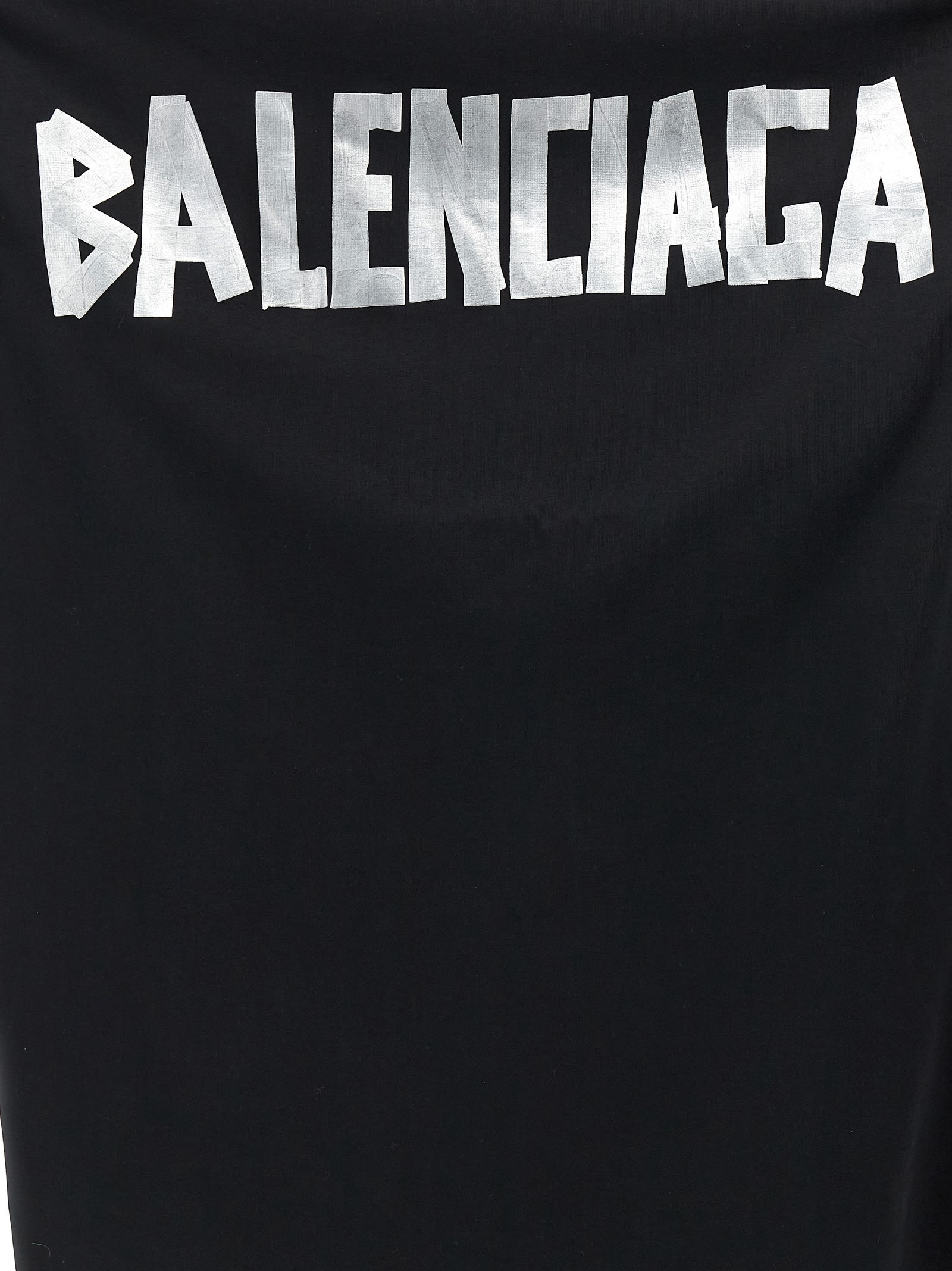 Shop Balenciaga Logo Dress In Black