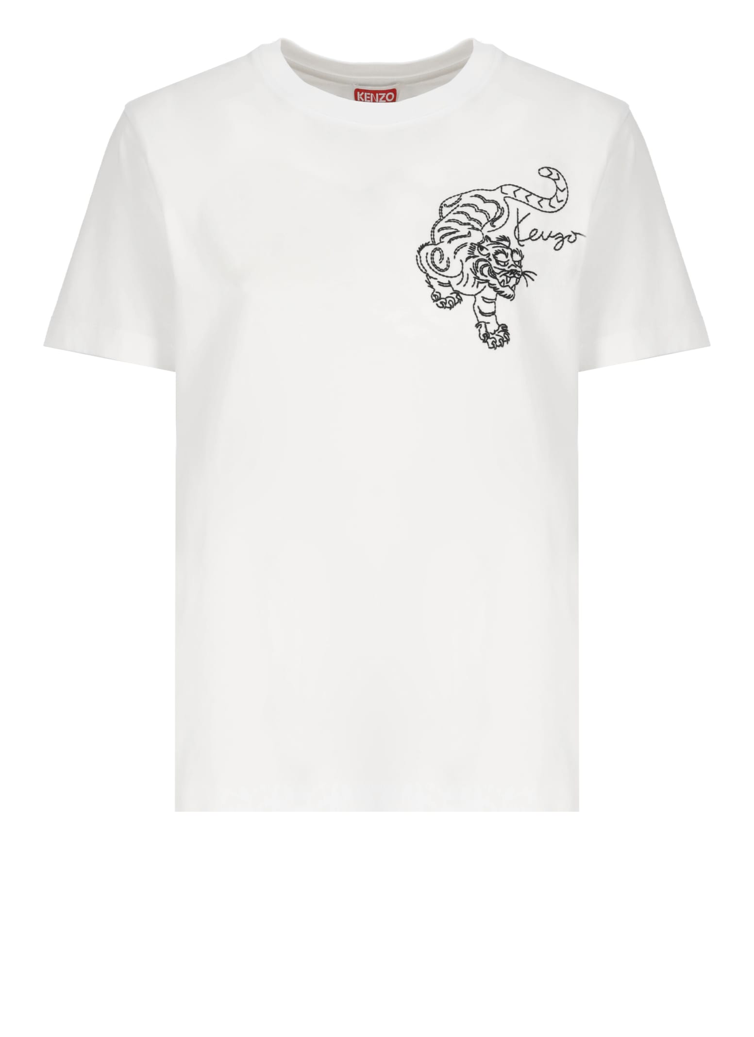 Shop Kenzo Gots Star Tiger T-shirt In White