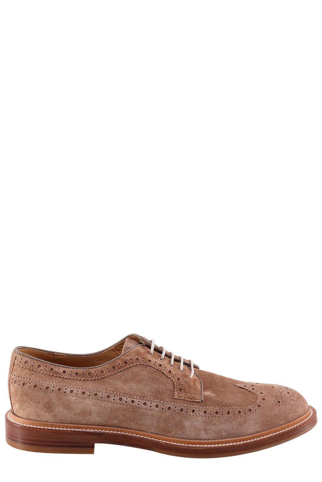 Brunello Cucinelli Perforated Suede Brogues