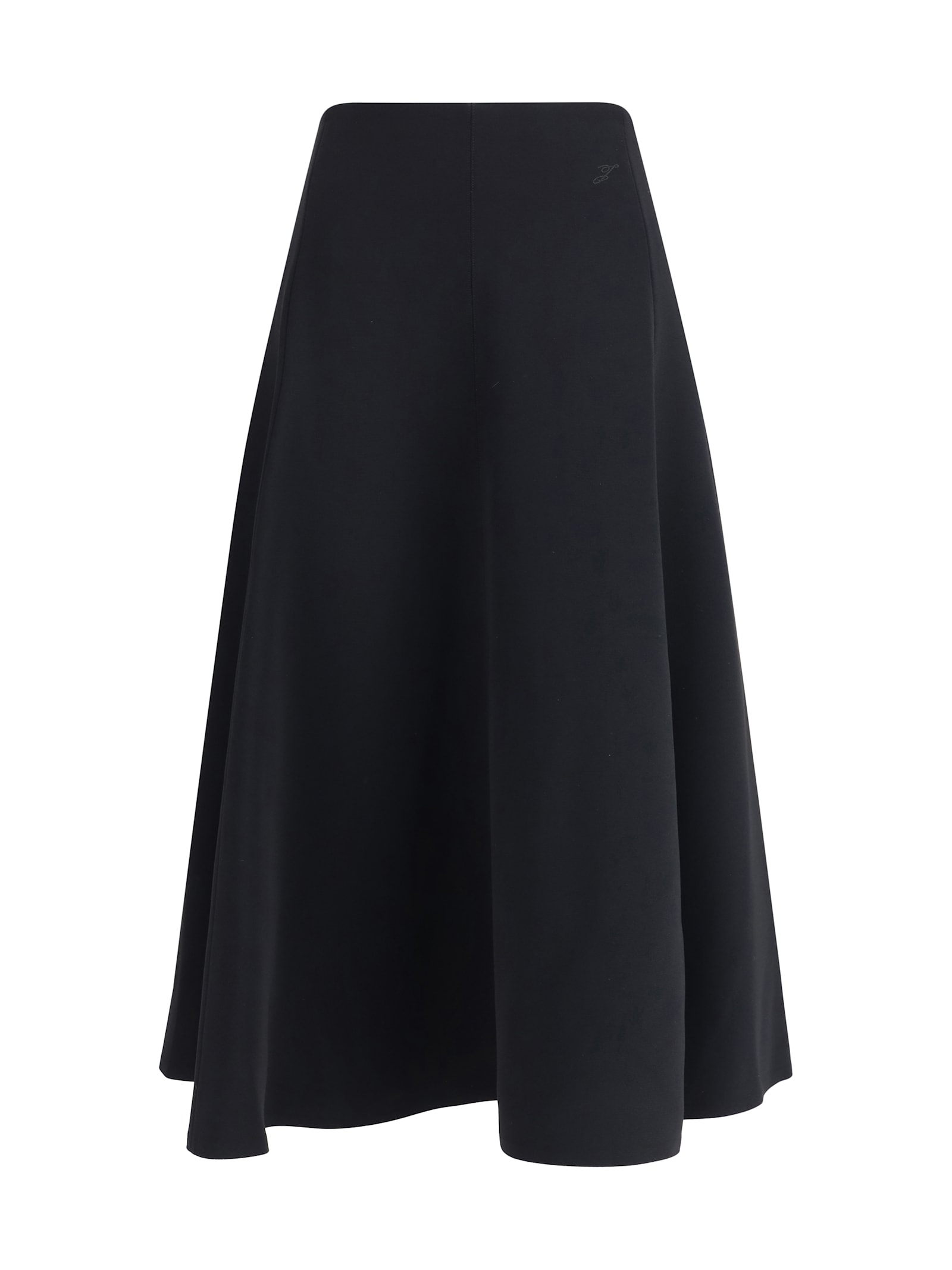Jacquemus Flared Maxi Skirt In Black