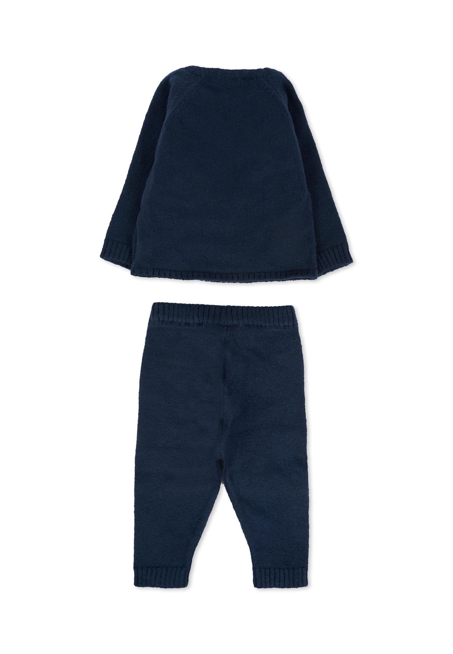 Hugo Boss Blue Suit For Baby Boy With Logo In Blue