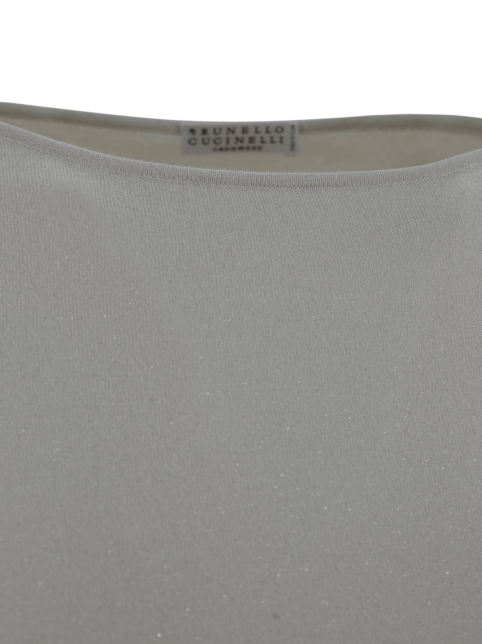 Brunello Cucinelli Knit Top Featuring Body-hugging Lines In Gray