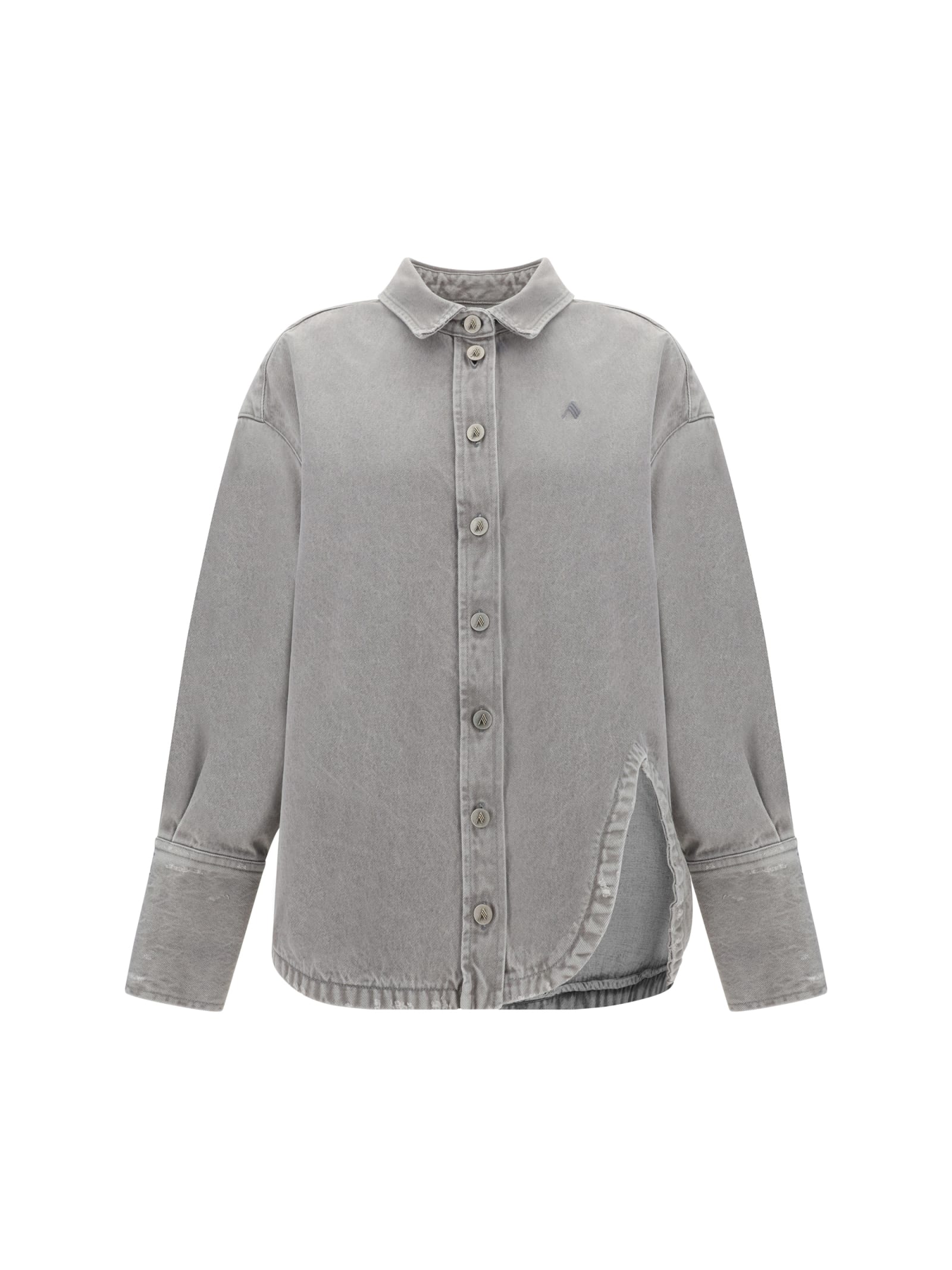 Shop Attico Short Coat In Grey