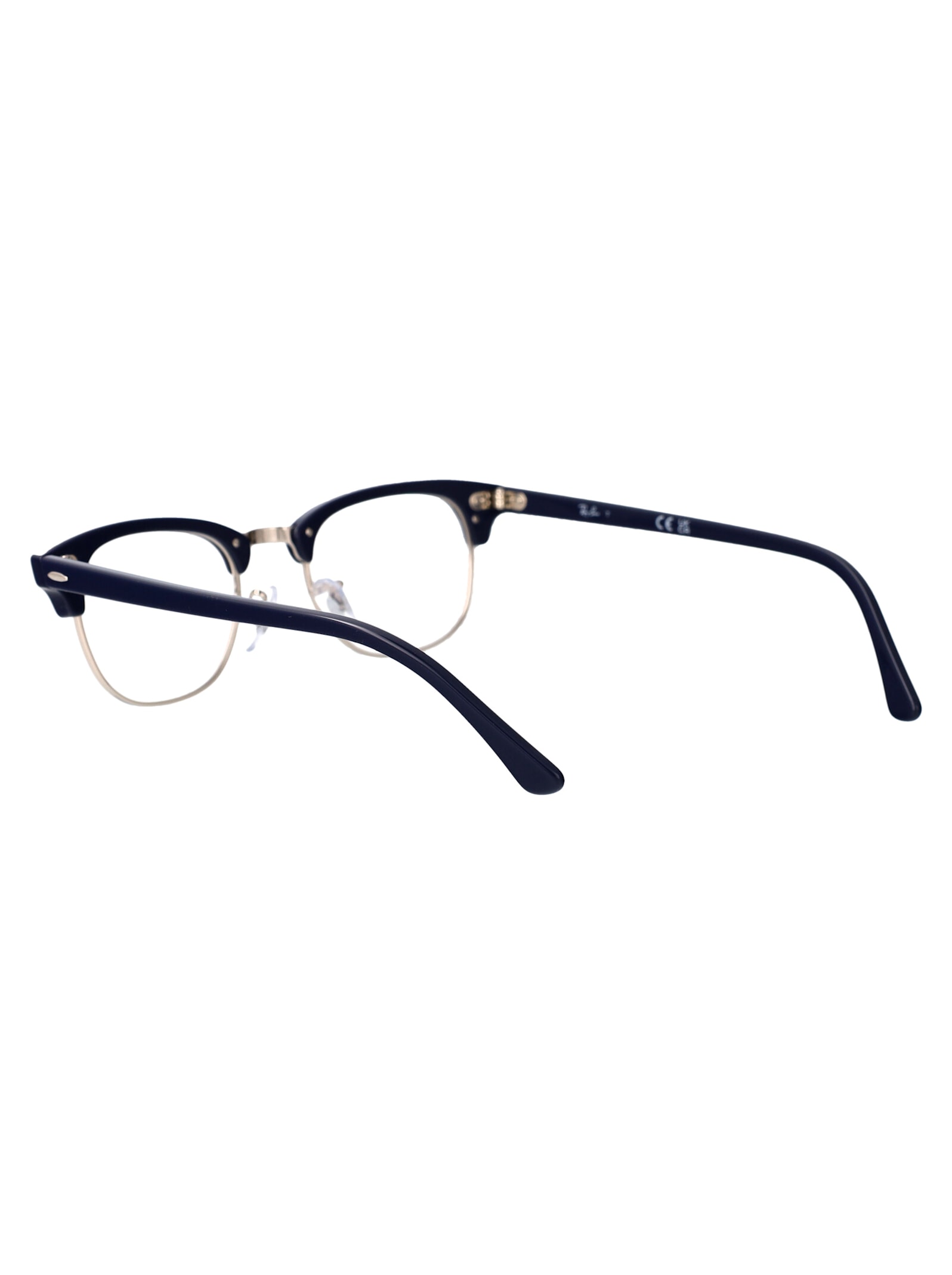 Shop Ray Ban Clubmaster Glasses In 8231 Blue On Silver