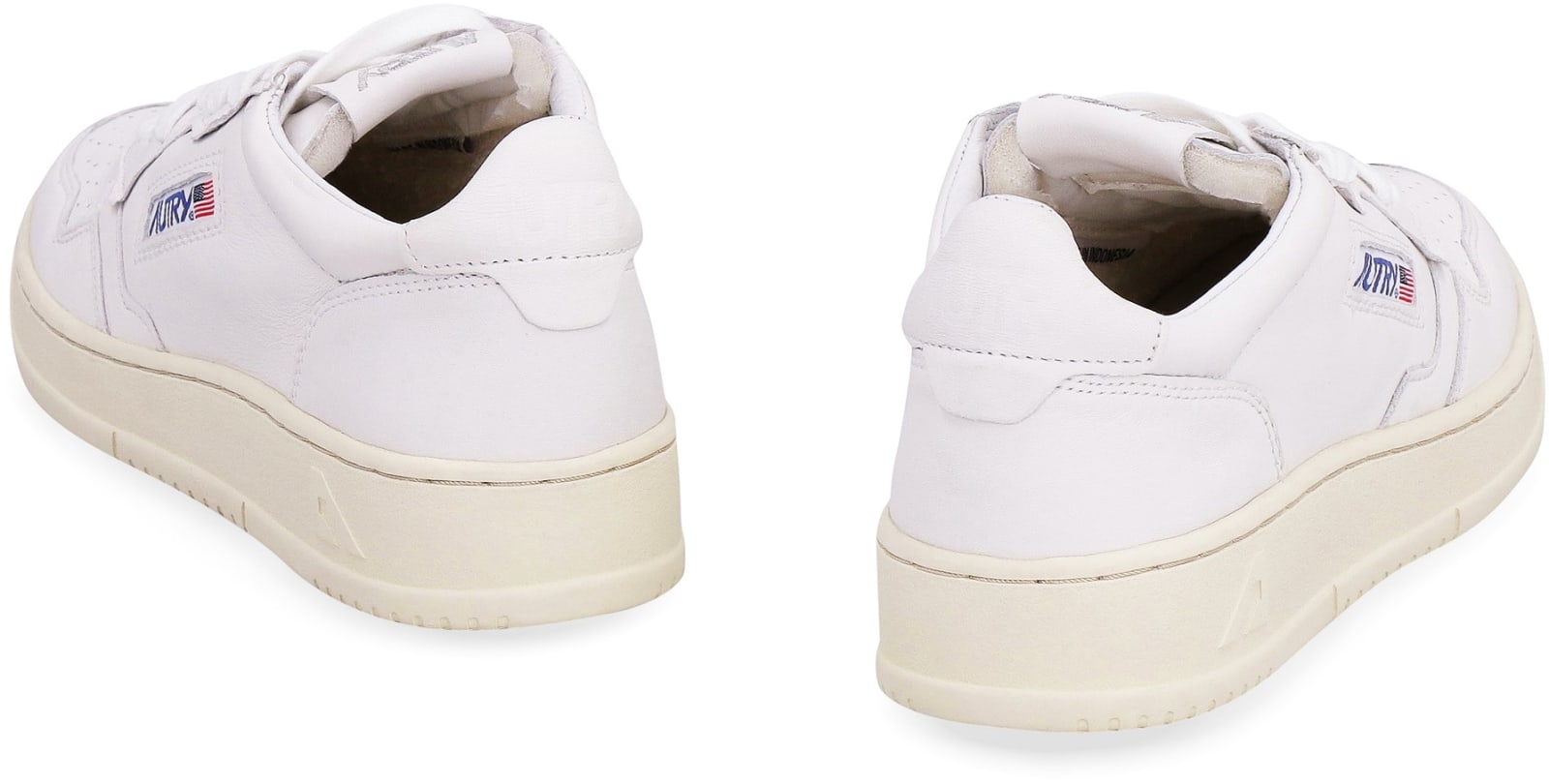 Shop Autry Medalist Leather Low-top Sneakers In White