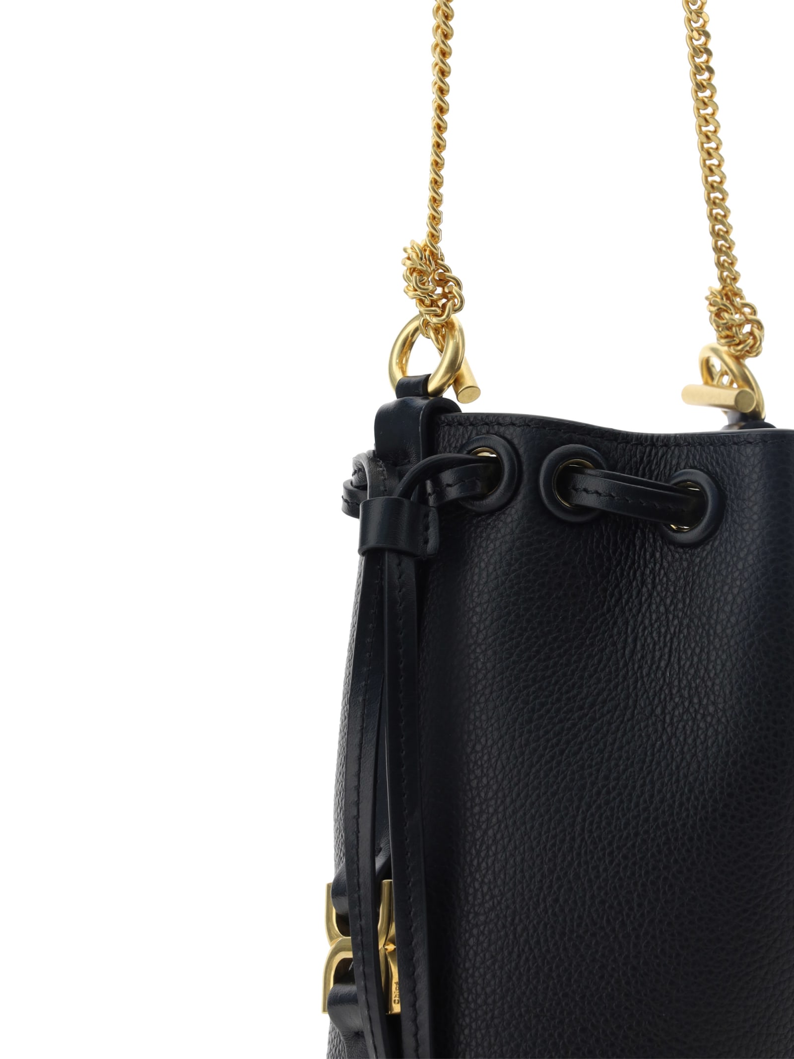 Shop Chloé Micro Marcie Shoulder Bag In Black