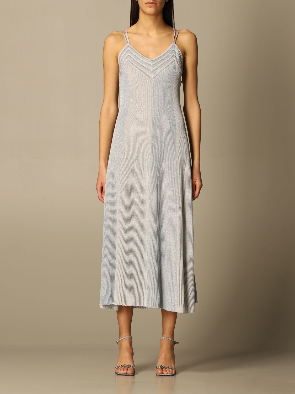 Photo of  Emporio Armani Dress Emporio Armani Midi Dress In Lurex Knit- shop Emporio Armani Dresses, Midi Dresses online sales