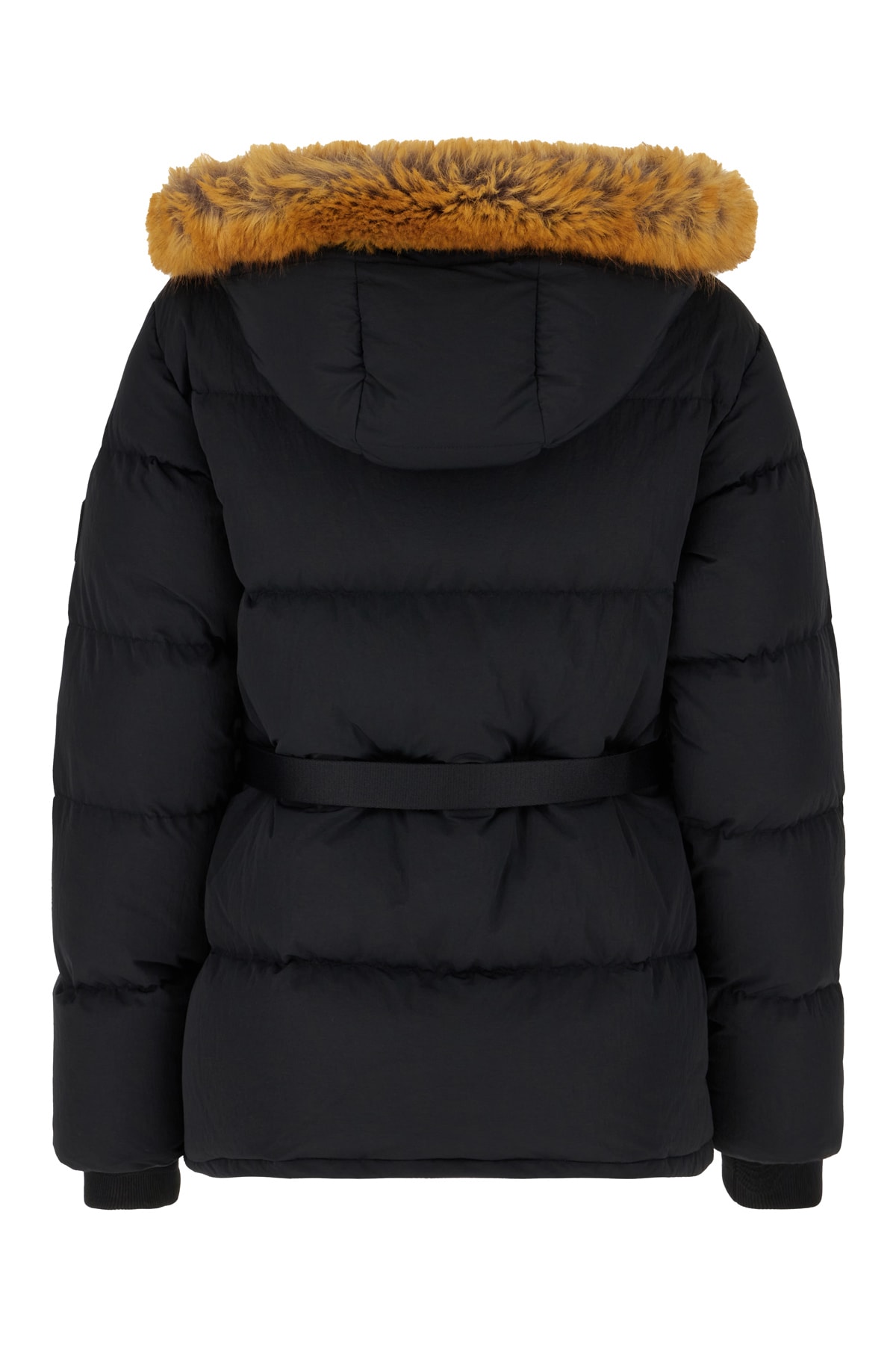 Shop Burberry Black Nylon Down Jacket In Black Snug