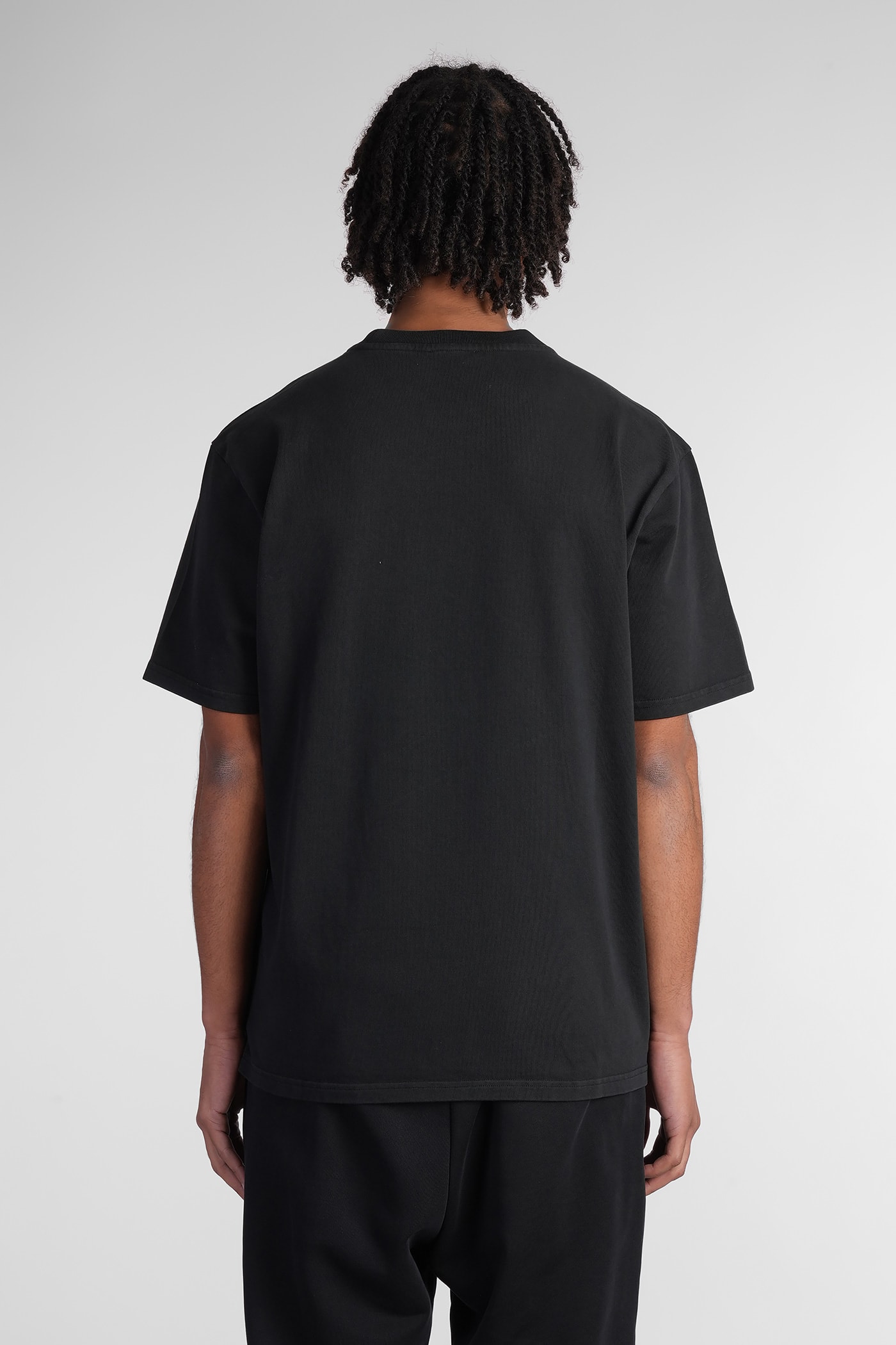 AUTRY T-SHIRT IN BLACK COTTON 