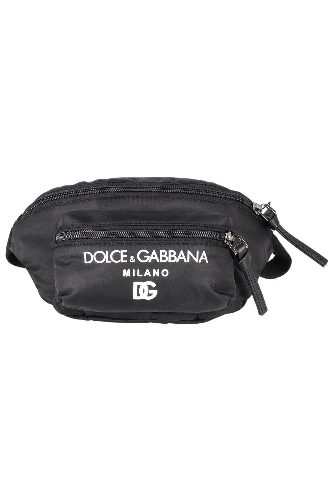Dolce & Gabbana Logo Print Zipped Belt Bag