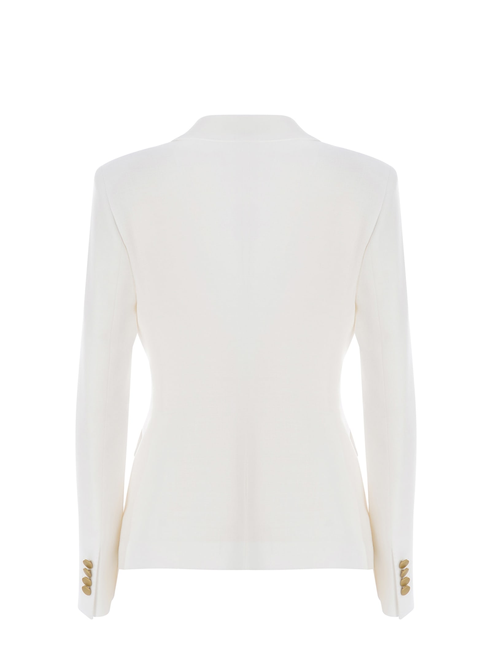 Shop Tagliatore Double-breasted Jacket  J-alycia Made Of Viscose In White