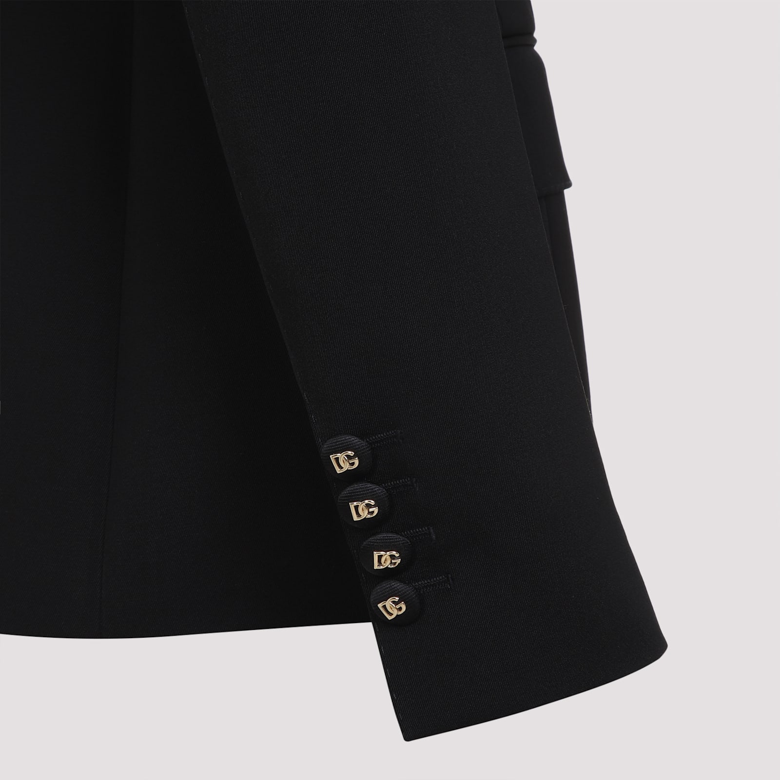 Dolce & Gabbana Black Virgin Wool Blazer In Nero