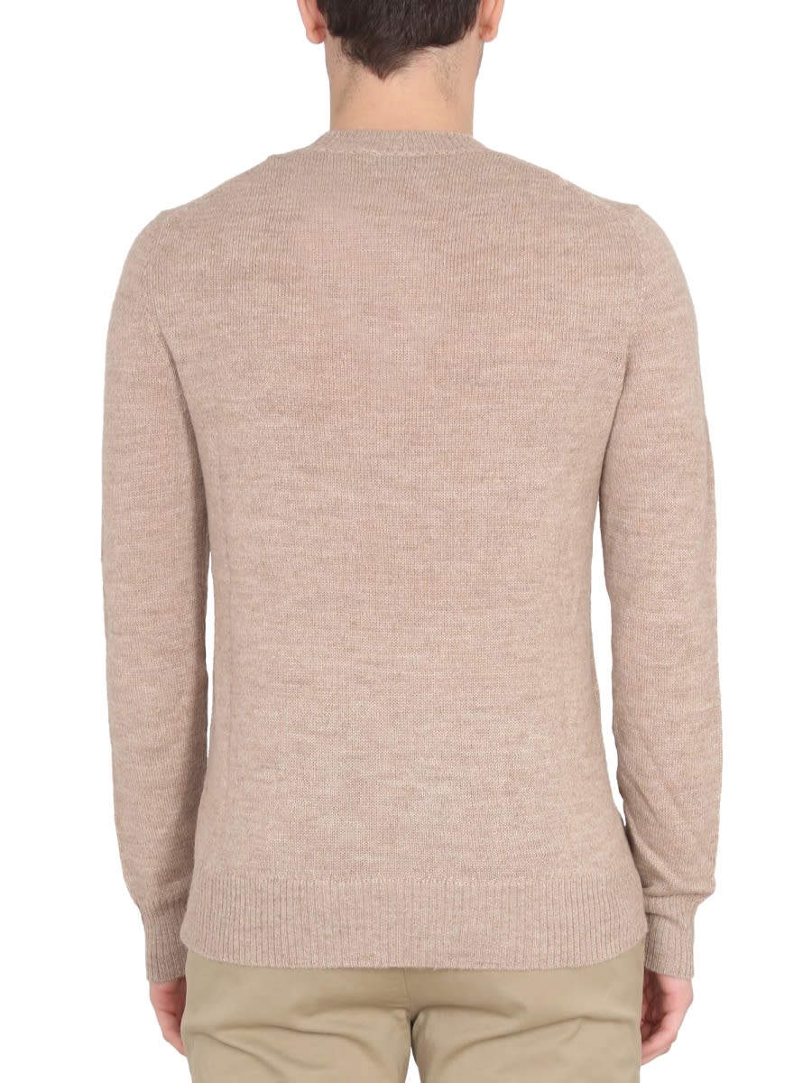 Ballantyne Lama Wool Sweater In Beige