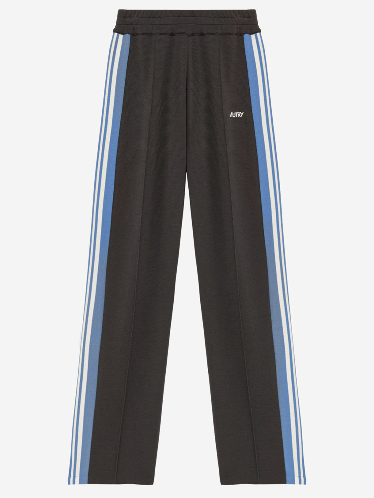 Autry Viscose Blend Trousers With Logo In Brown