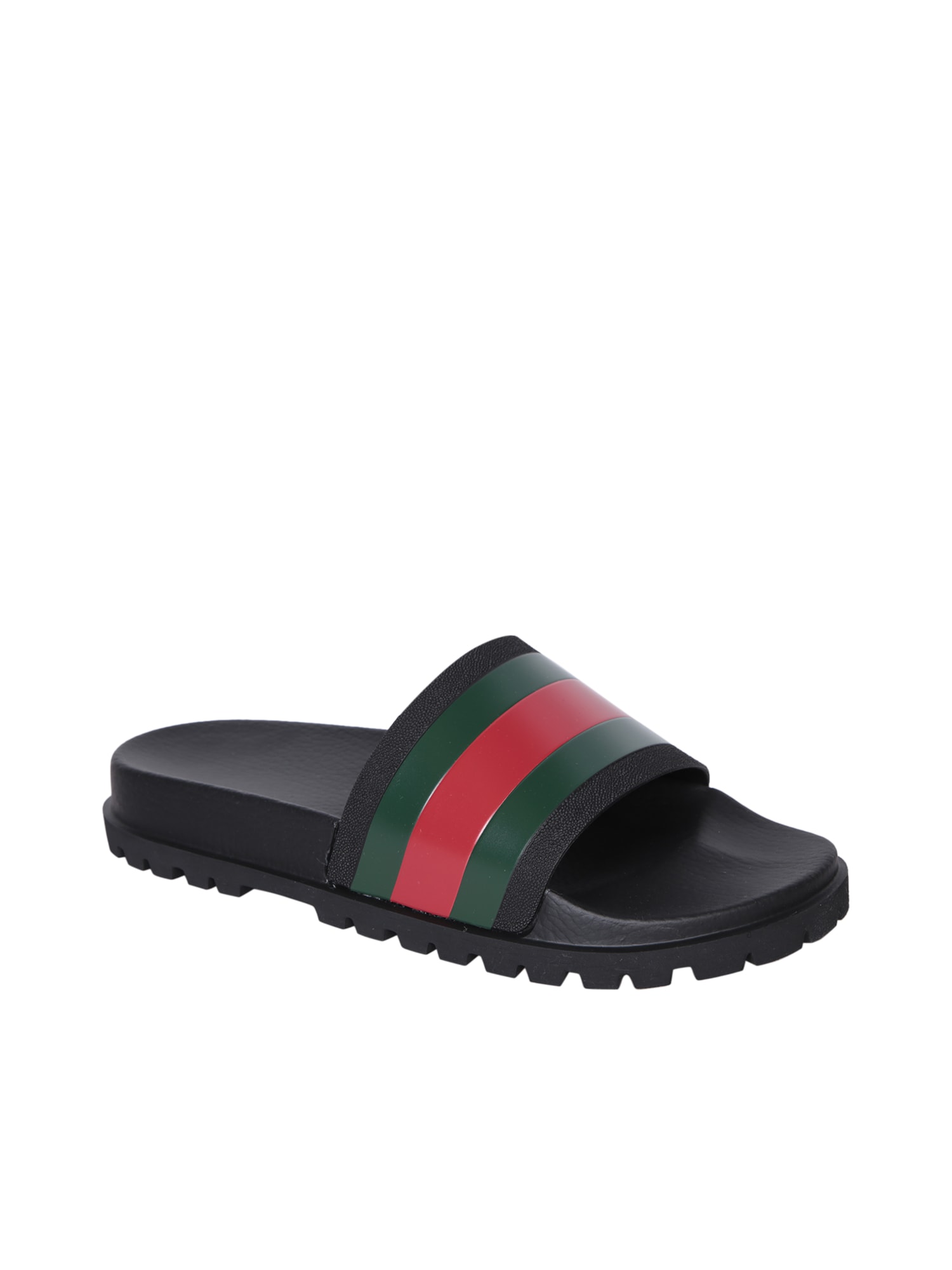 Gucci Pursuit Track Slides In Black