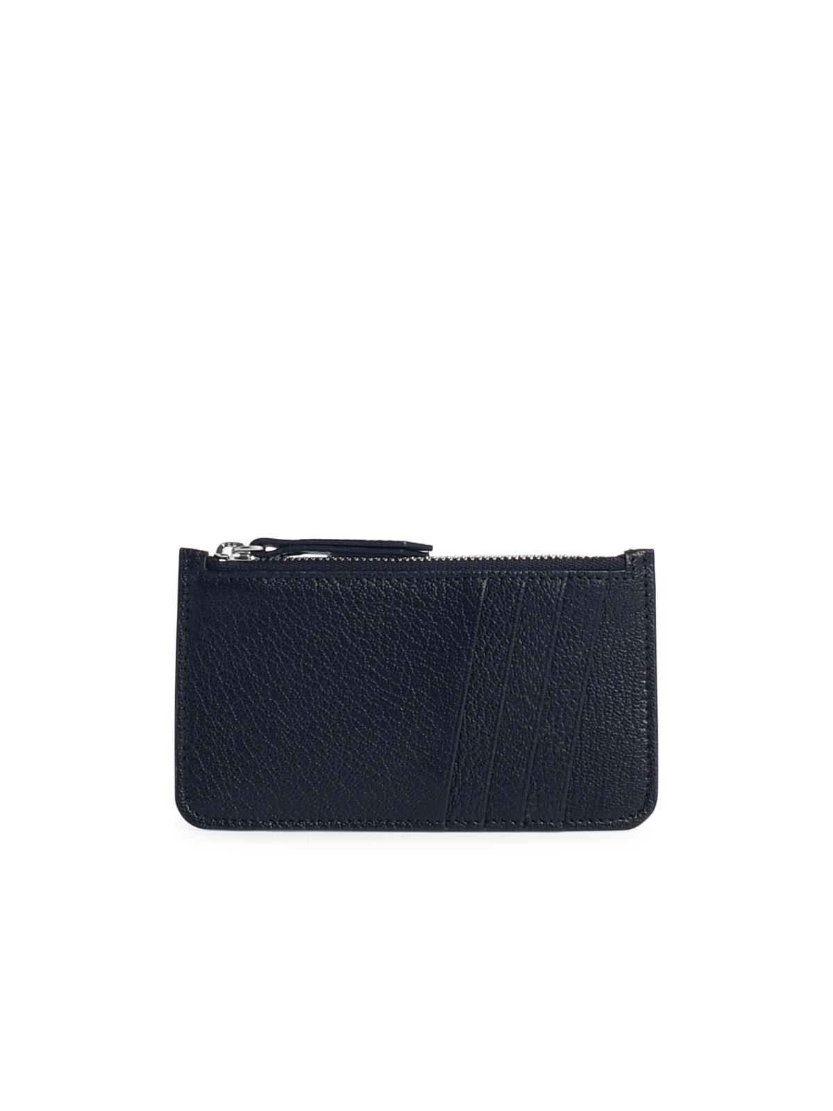 Shop Maison Margiela Black Leather Cardholder