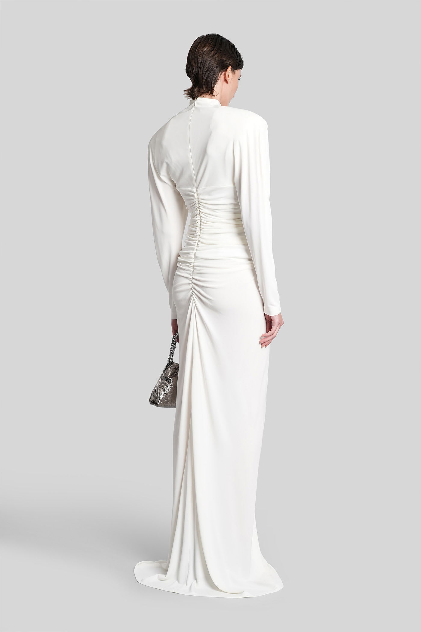 Stella Mccartney Long Dress In White Polyamide In White