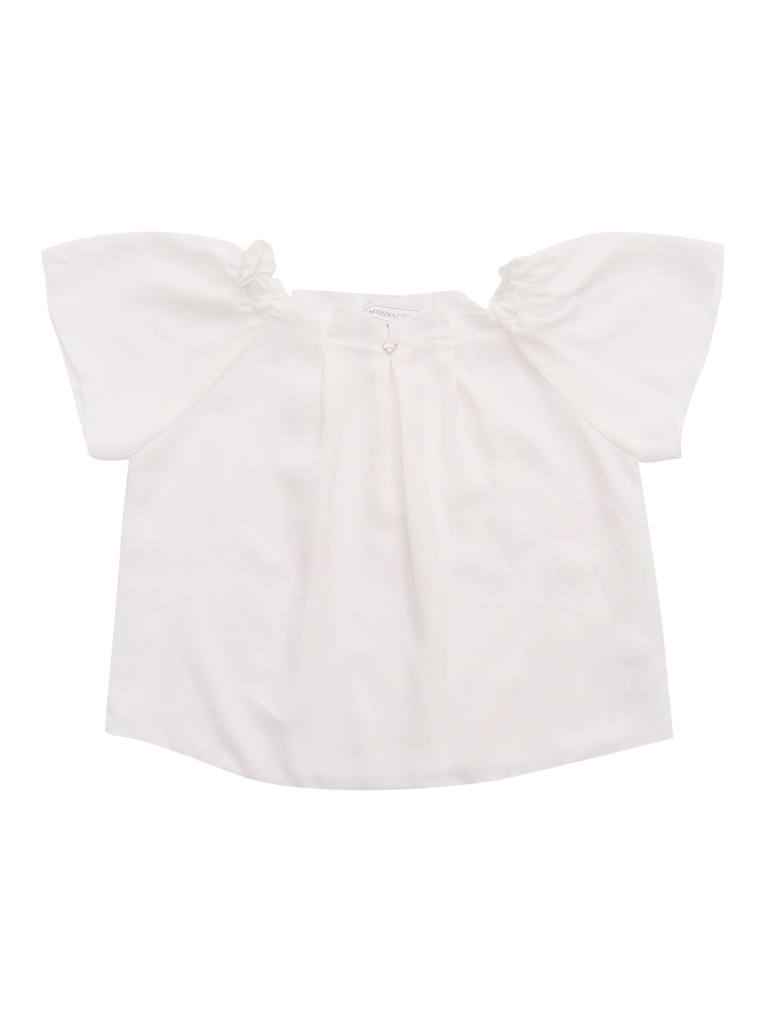 Monnalisa Wide Crop Top In White