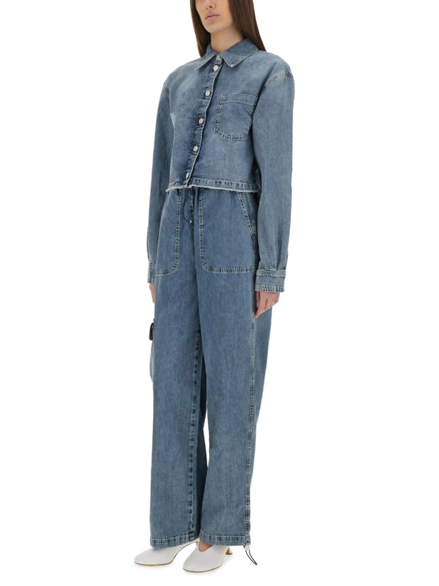 Shop M05ch1n0 Jeans Cargo Jeans In Denim