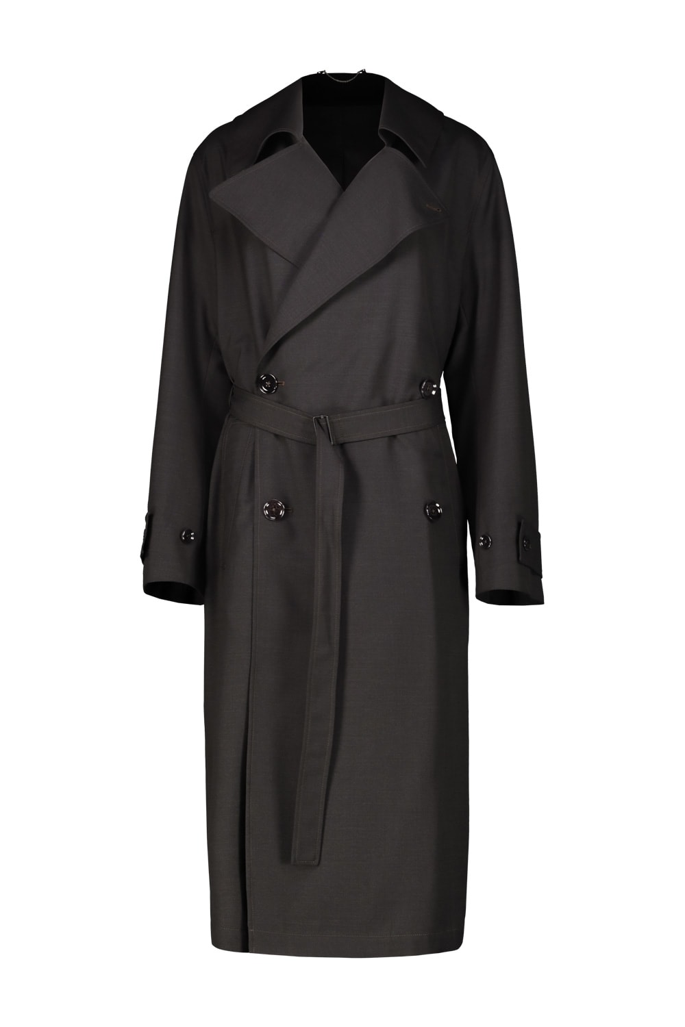 Lemaire Trench Coat With Detachable Lining In Black