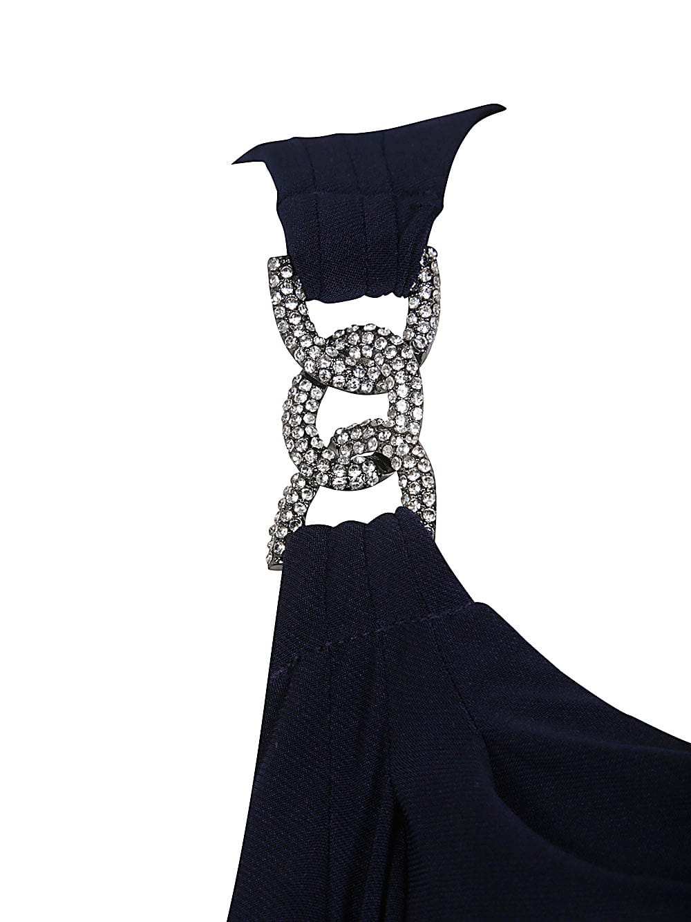 Shop Ralph Lauren Belina One Shoulder Evening Dress In Lighthouse Navy