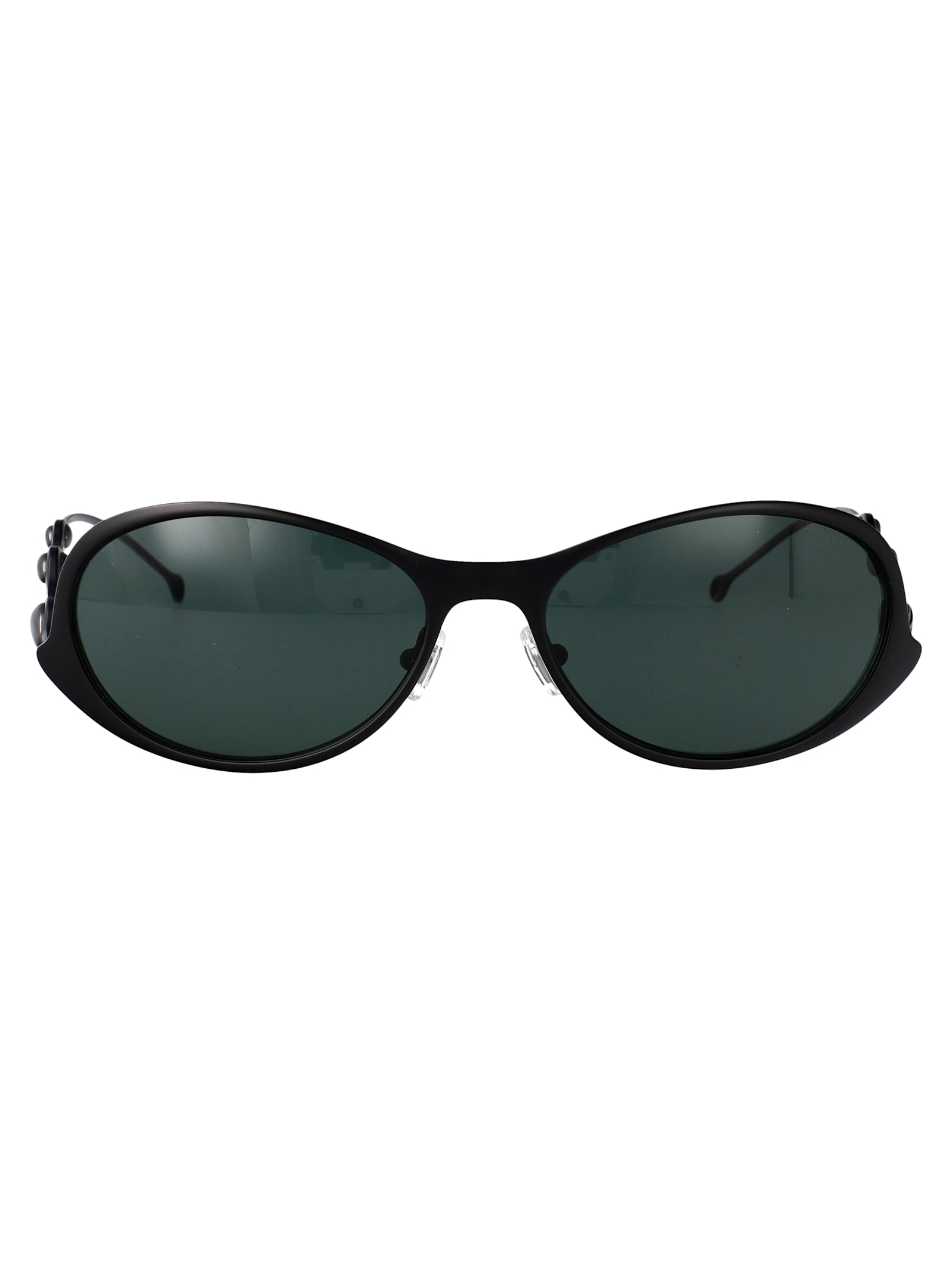 Diesel Powdre Matte Black Metal Sunglasses In Black