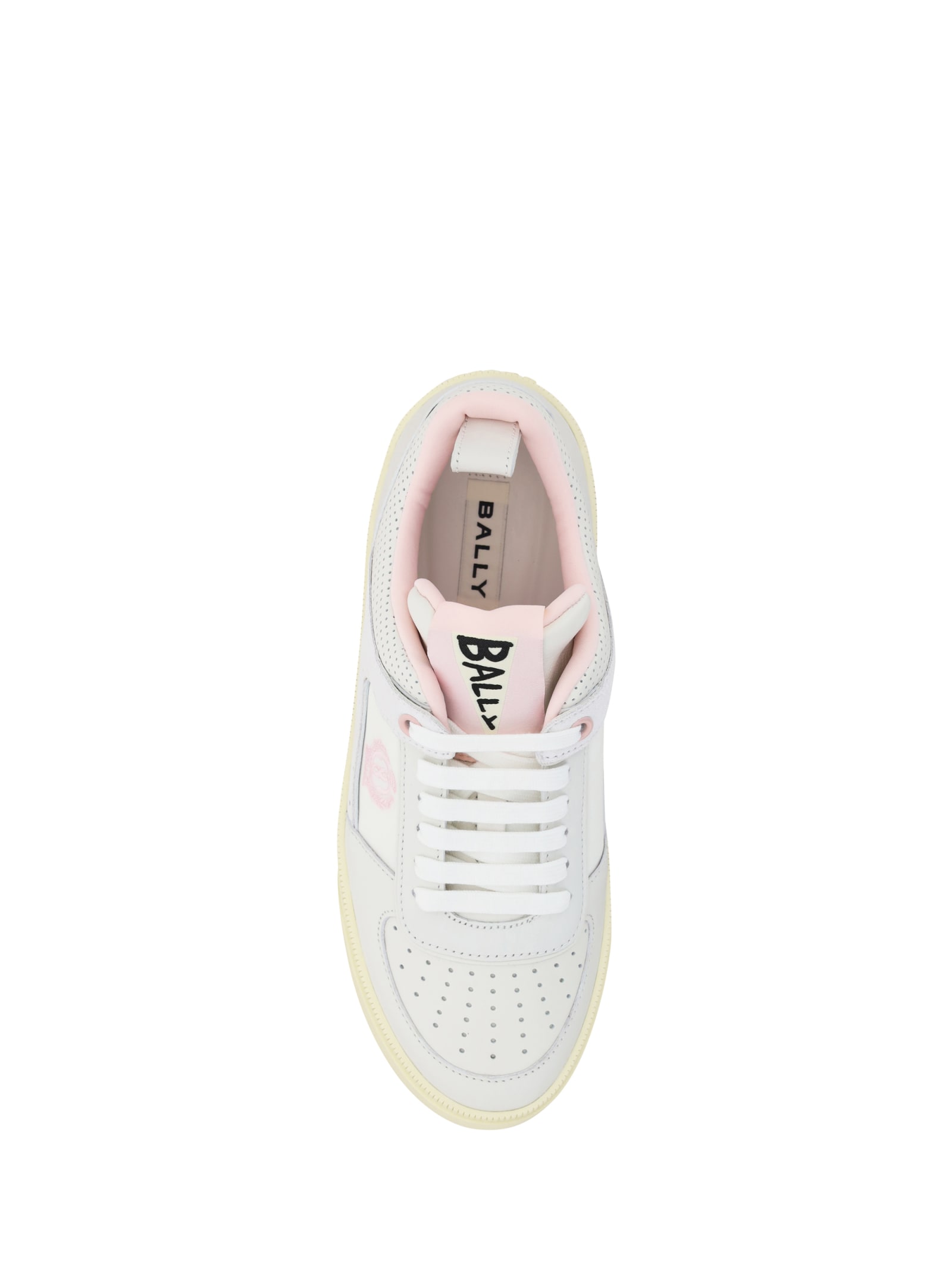 Shop Bally Riweira Sneakers In White/rosa