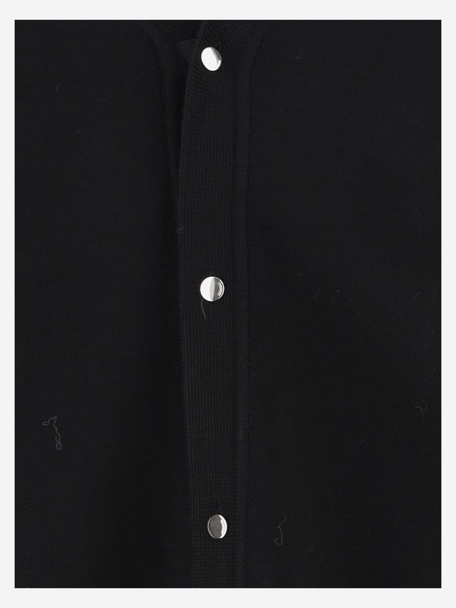 Shop Jacquemus Wool Blend Cardigan In Black