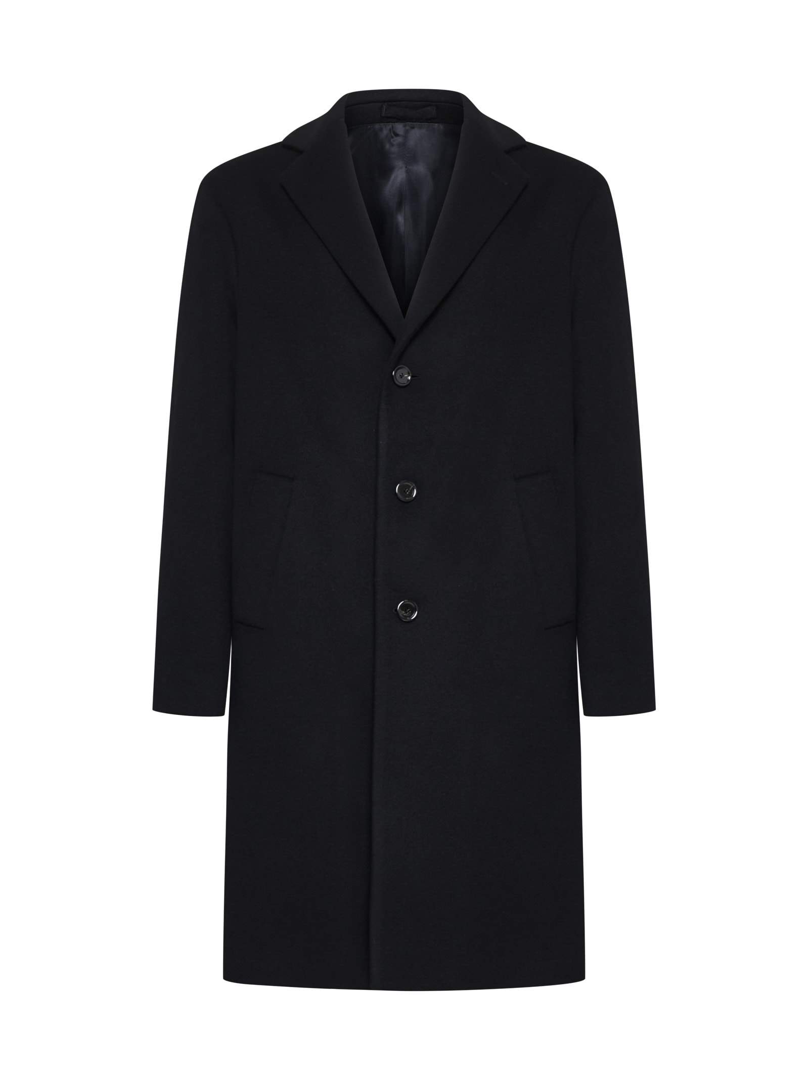 Shop Lardini Coat In Black