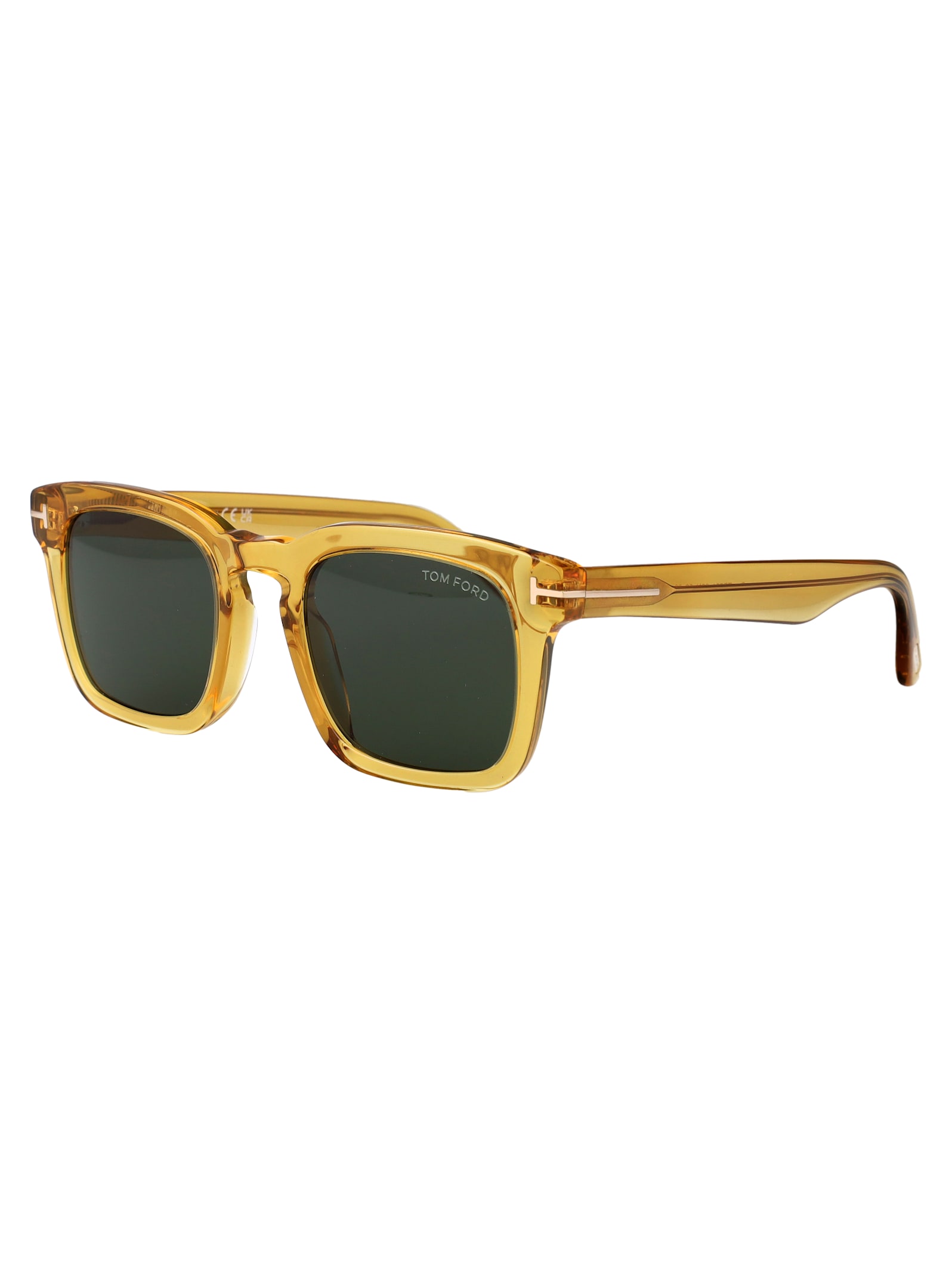 Tom Ford Full Frame Sunglasses In Giallo Luc / Verde