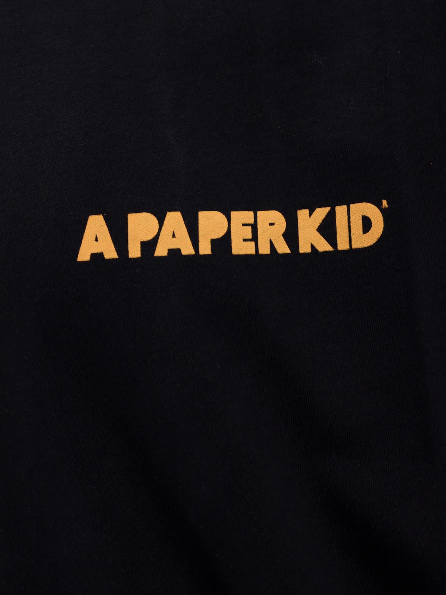 Shop A Paper Kid T-shirt In Nero/black