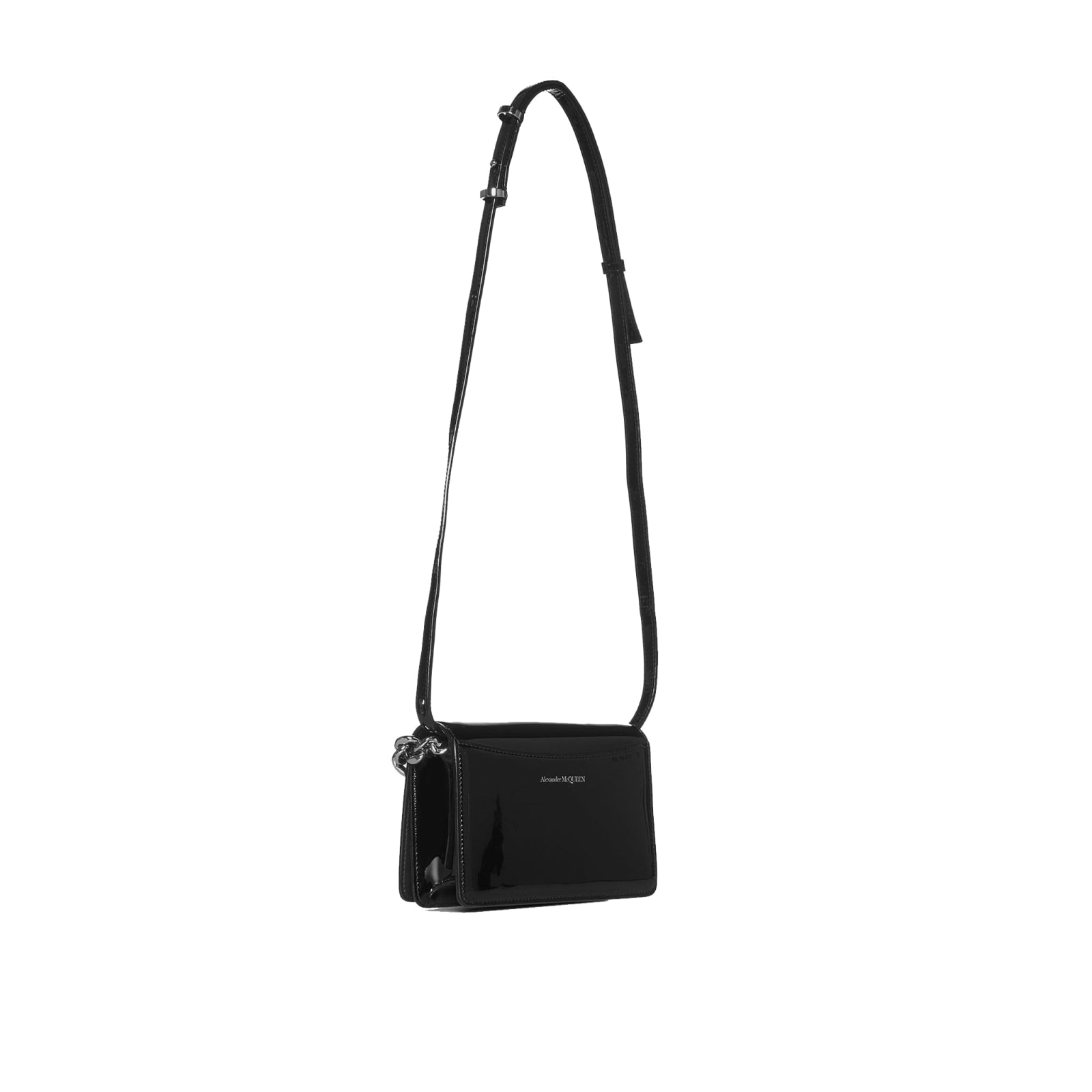 Shop Alexander Mcqueen Leather Mini Bag In Black