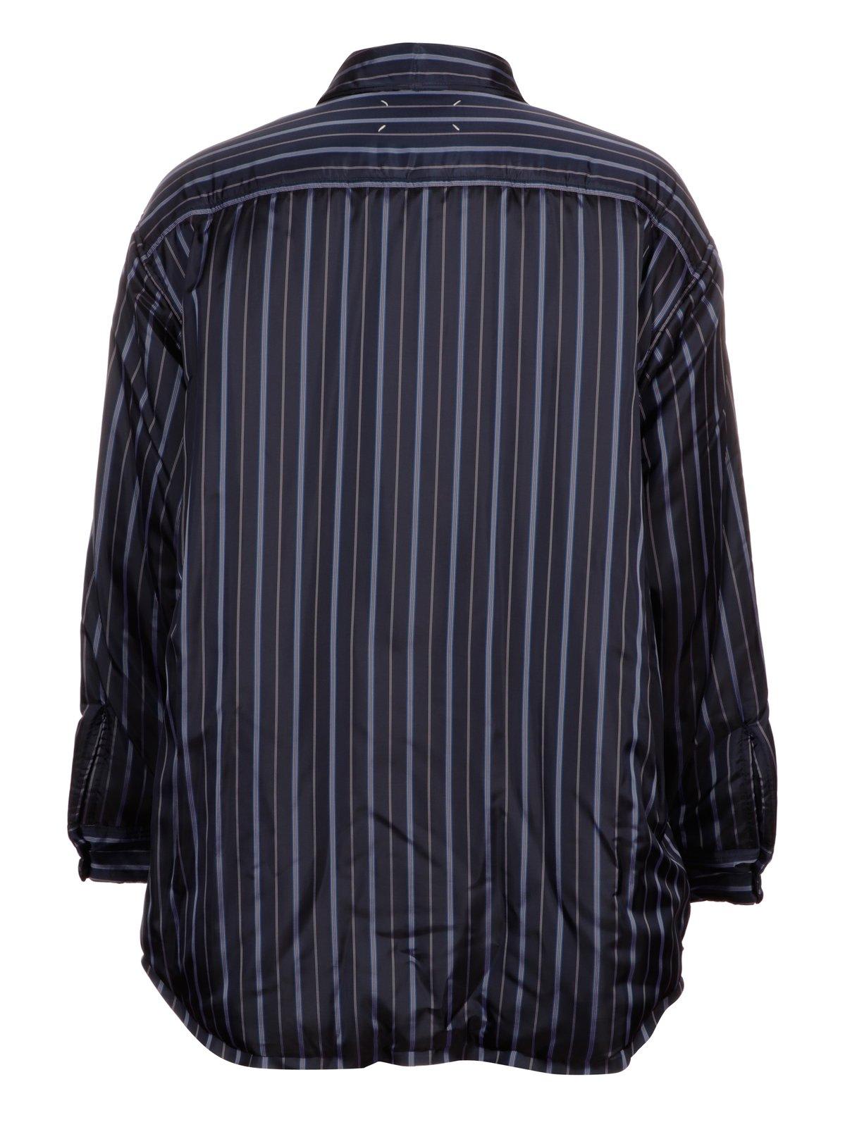 Shop Maison Margiela Pinstripe Shirt In 001f