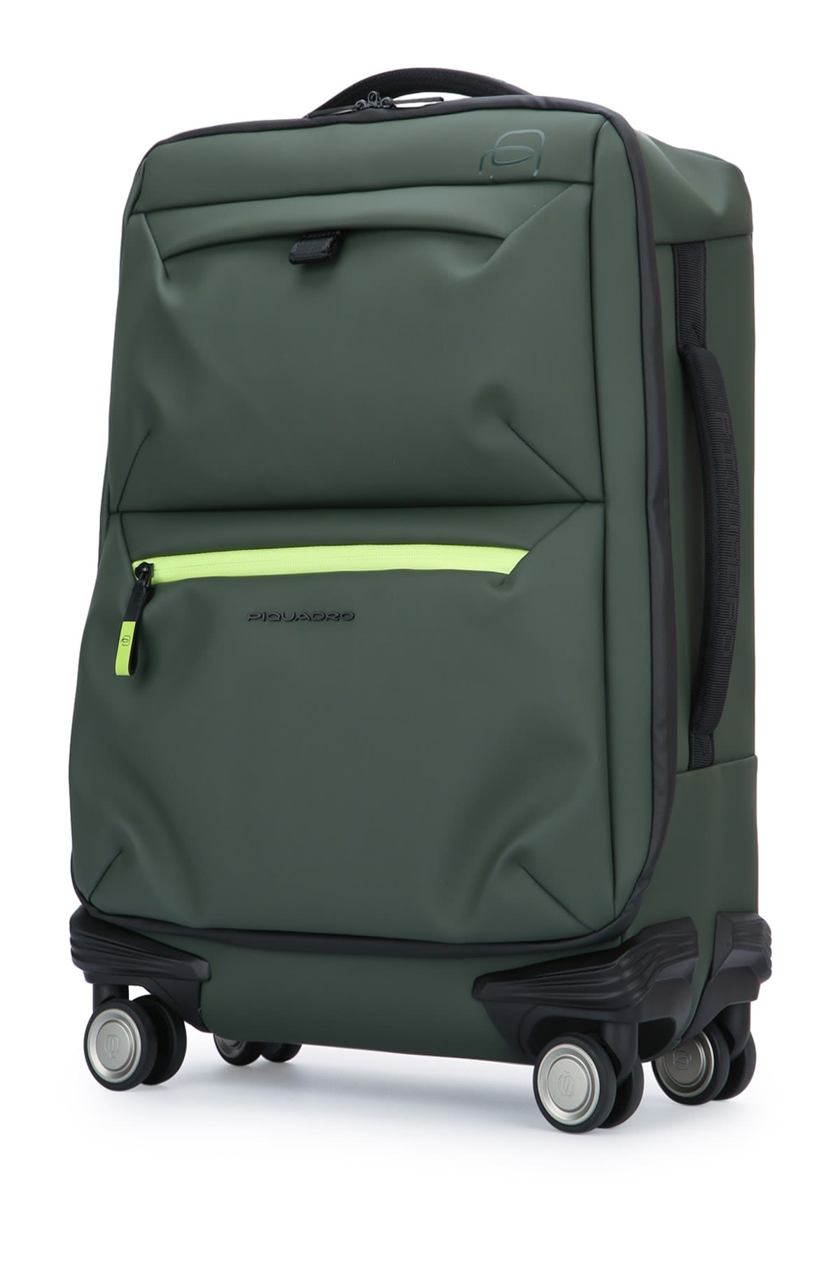 Piquadro Slim Cabin Luggage 4 Ruote In Tessuto Riciclato In Ve