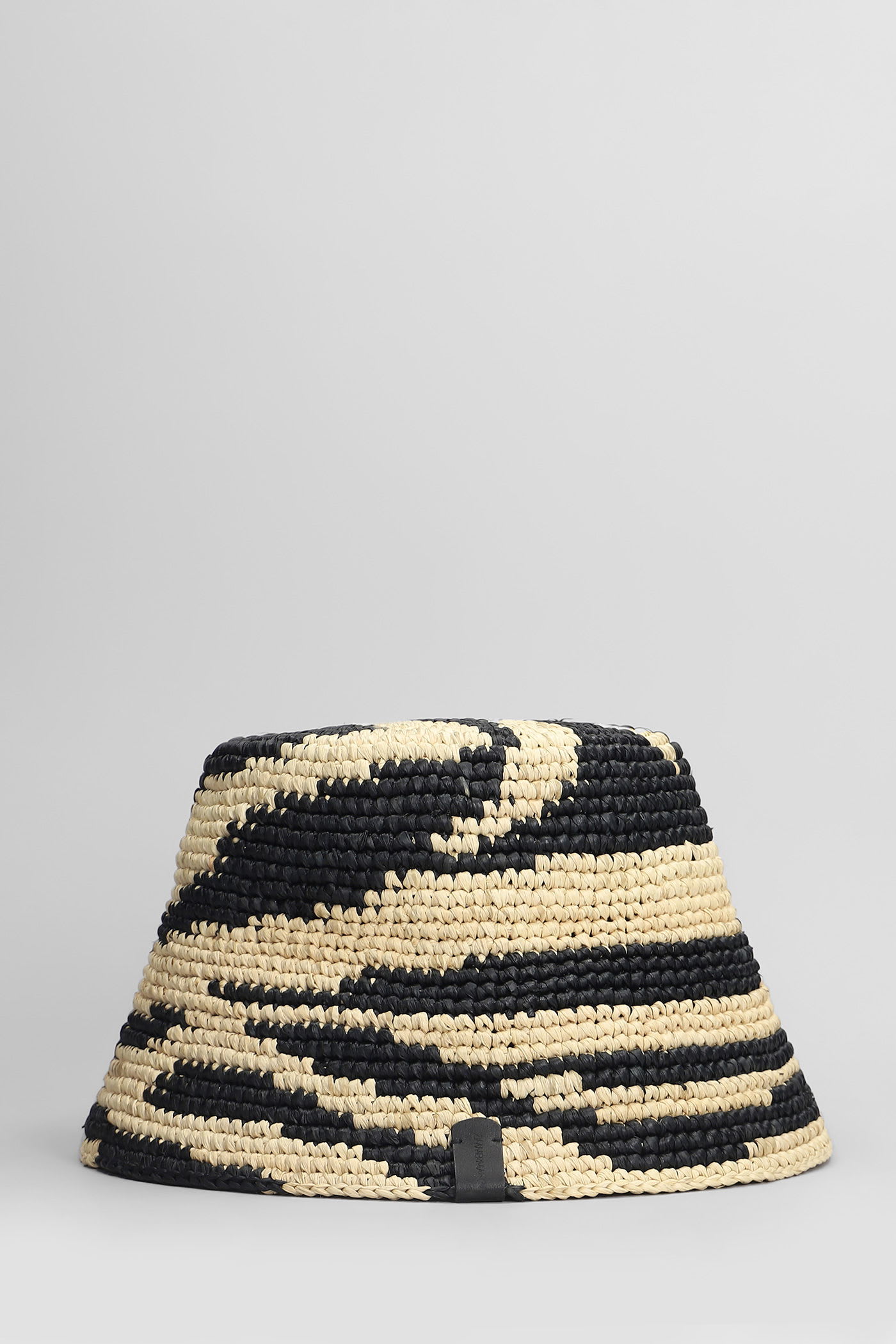 Zimmermann Womens Black Zebra Printed Raffia Bucket Hat In Neutral