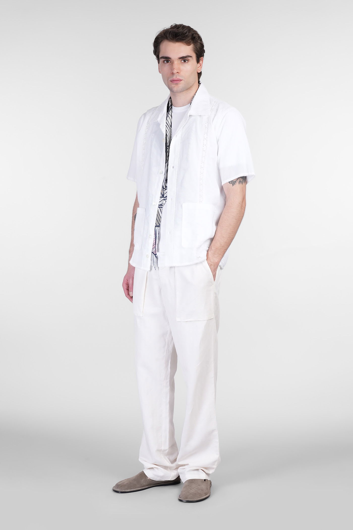 ASPESI TAMARA SHIRT IN WHITE COTTON 