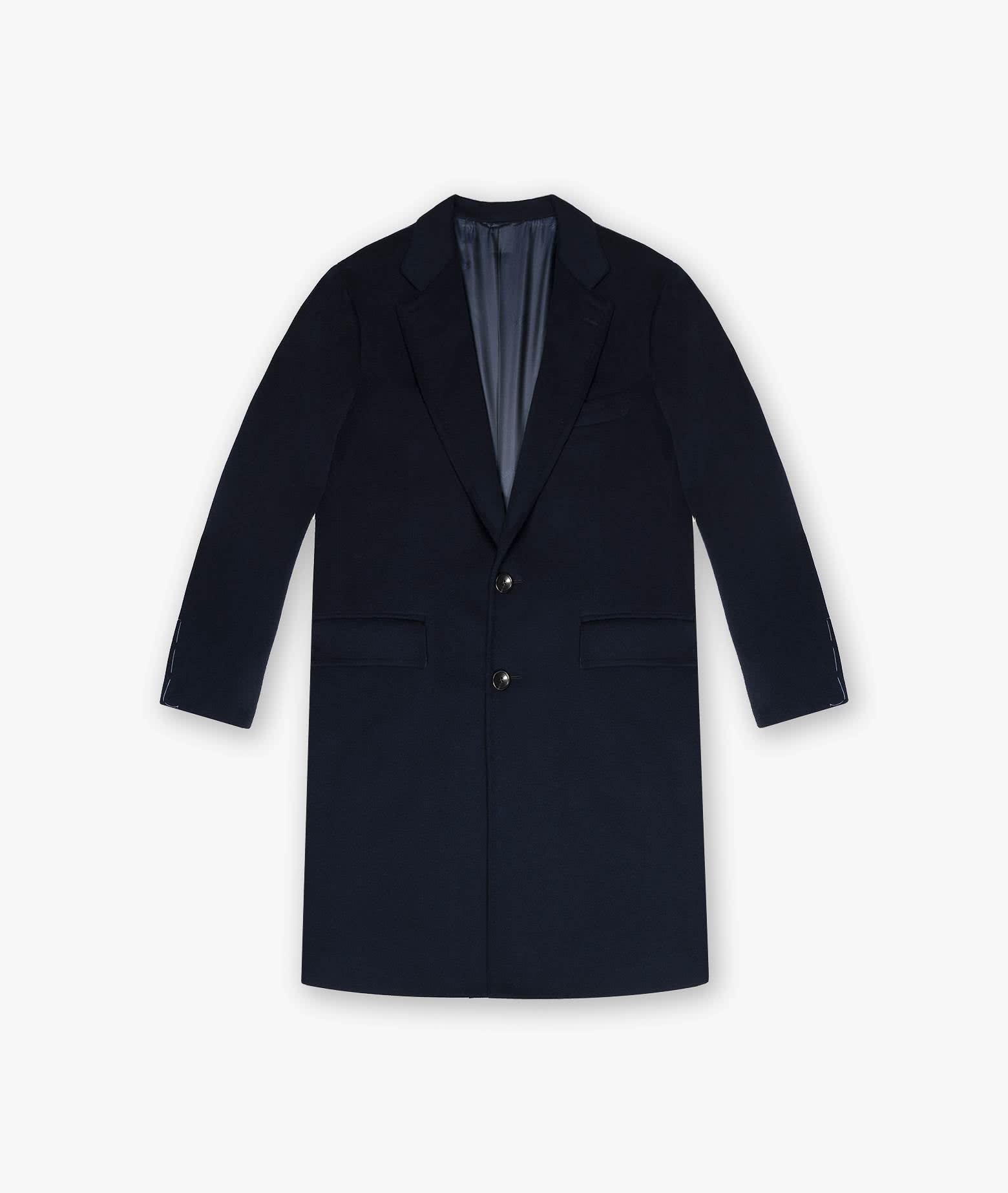 Shop Larusmiani Tailored Coat Henry Coat In Midnightblue