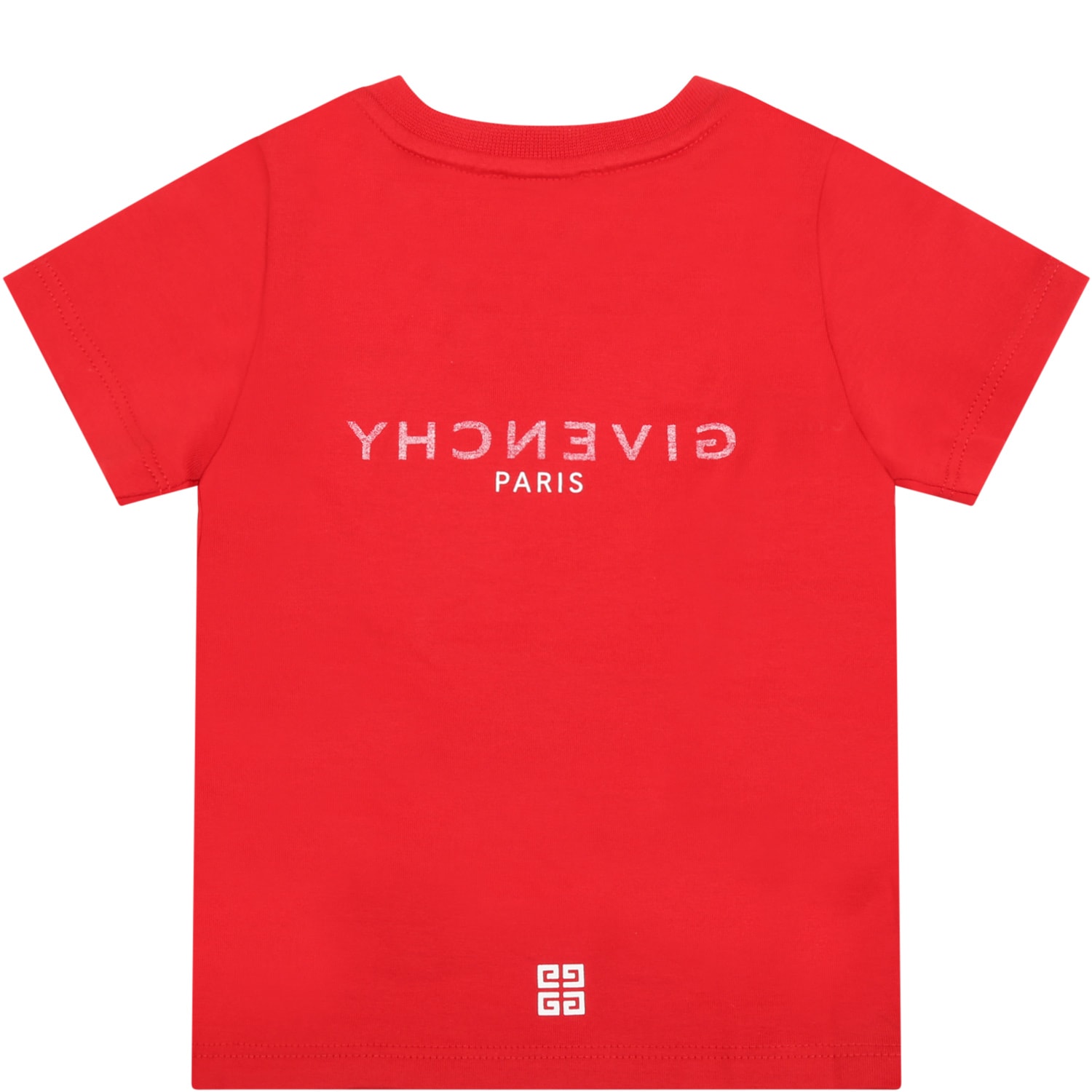 Shop Givenchy Red T-shirt For Baby Boy With Logo