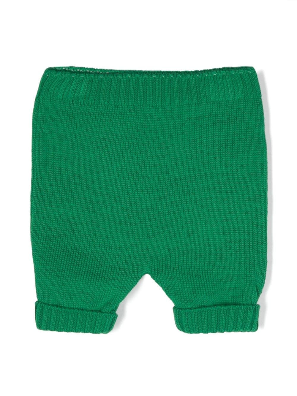 Shop Little Bear Cuffed Trousers In Green
