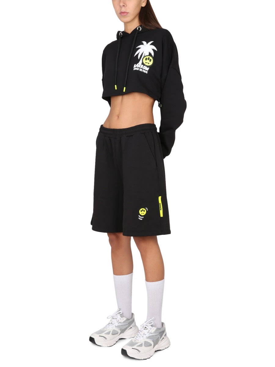 Barrow Face-appliqué Track Shorts In Black