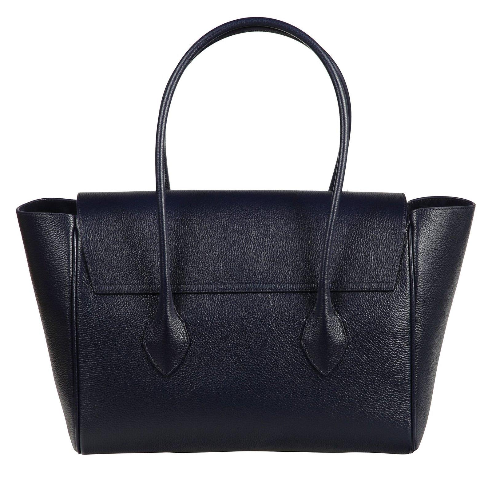 Shop Ferragamo Large East-west Top Handle Bag In Blue