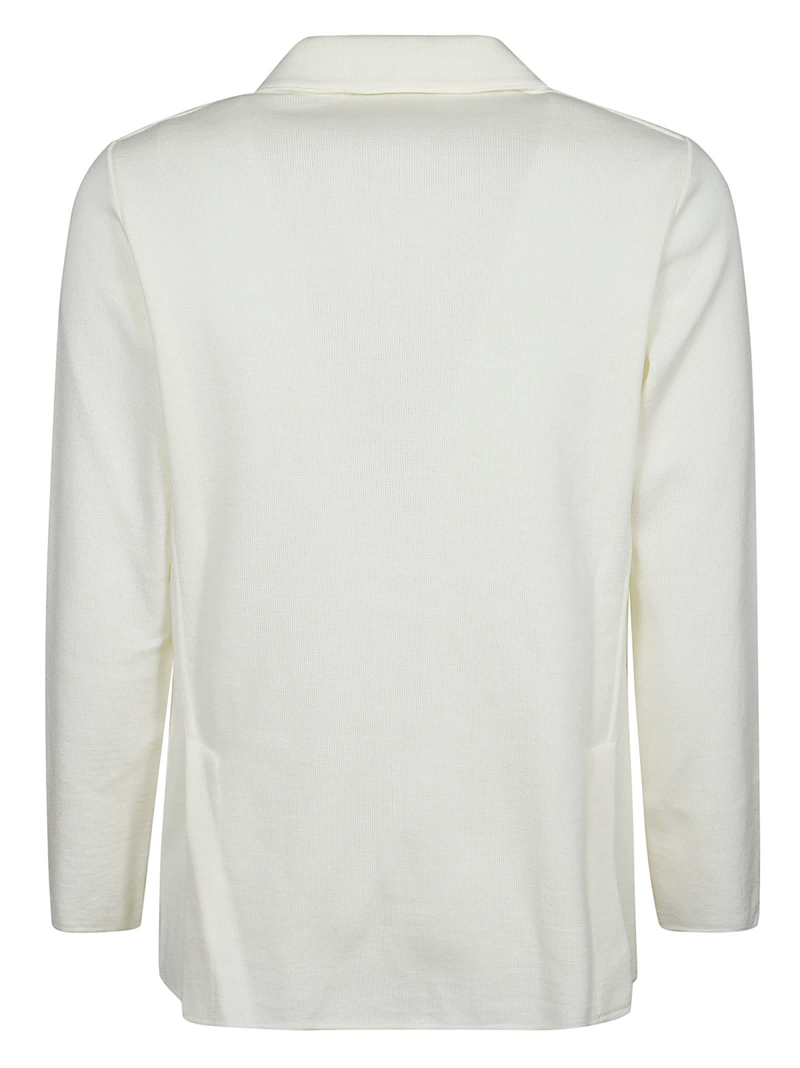 Shop Lardini Knit Jacket In Bianco