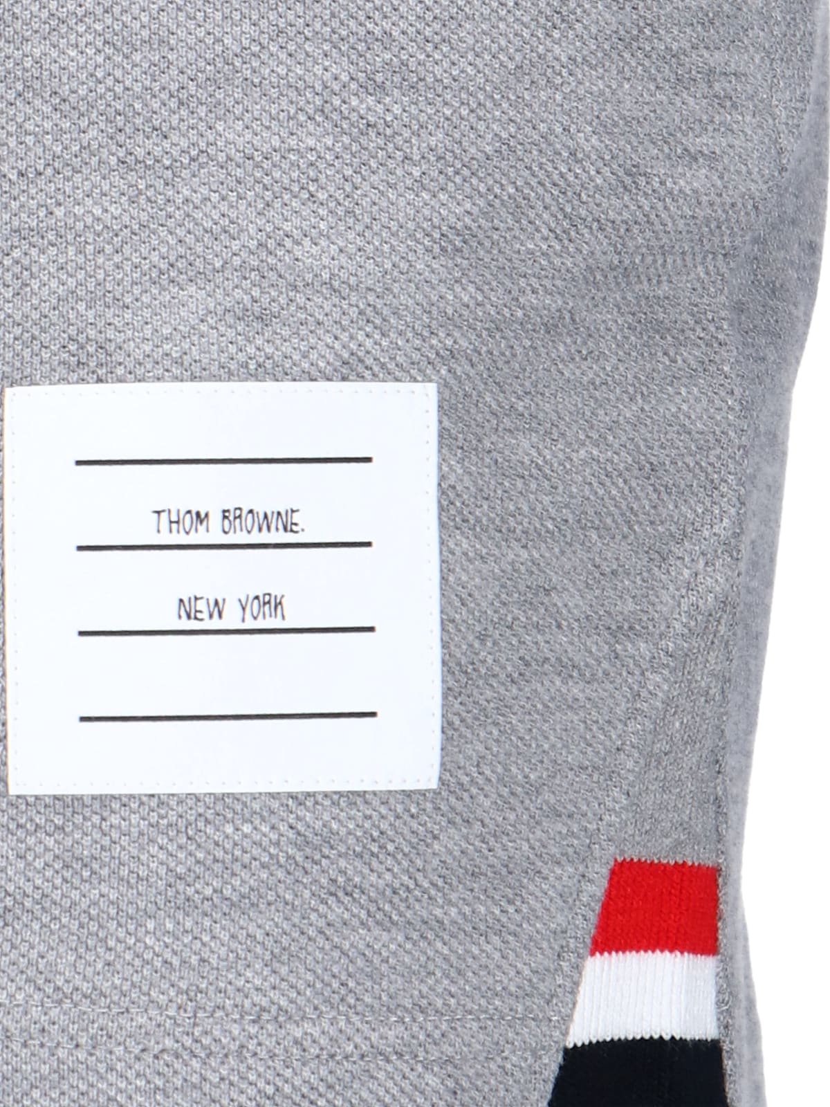 Shop Thom Browne Logo Sporty Shorts In Gray