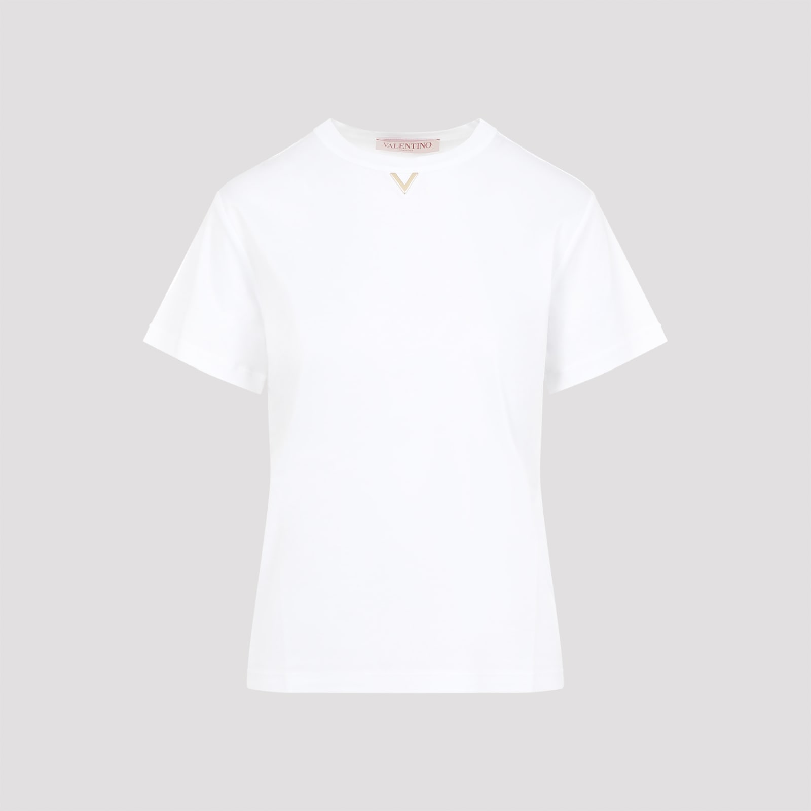 Shop Valentino Cotton T-shirt In Bo Bianco