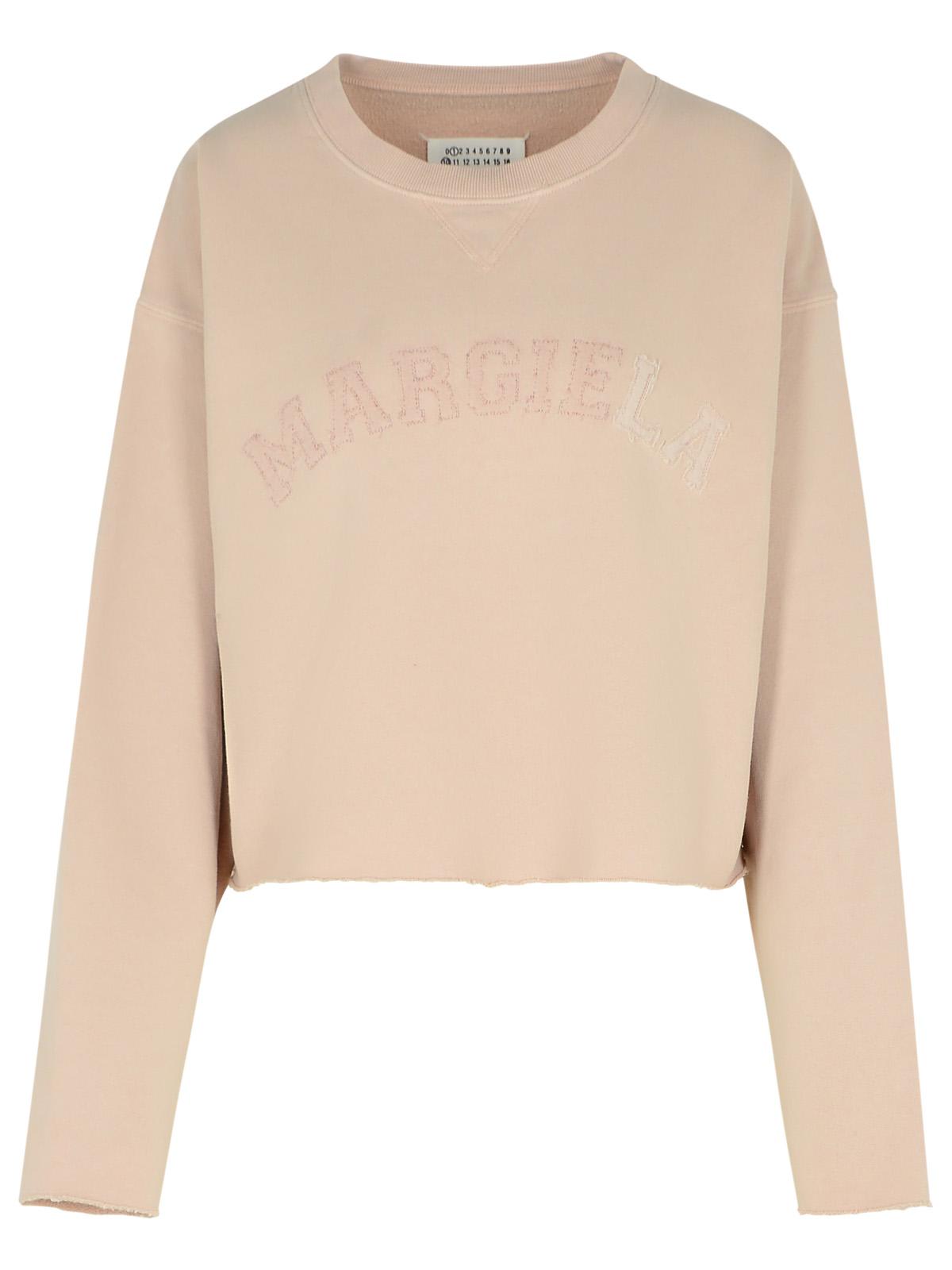 Shop Maison Margiela Reverse Cotton Sweatshirt Nude