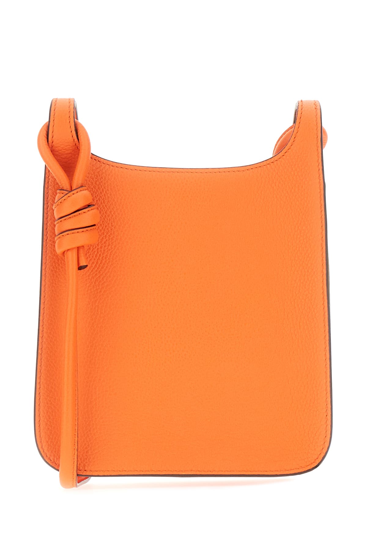 Shop Mcm Orange Leather Mini Hummel Crossbody Bag In Oq